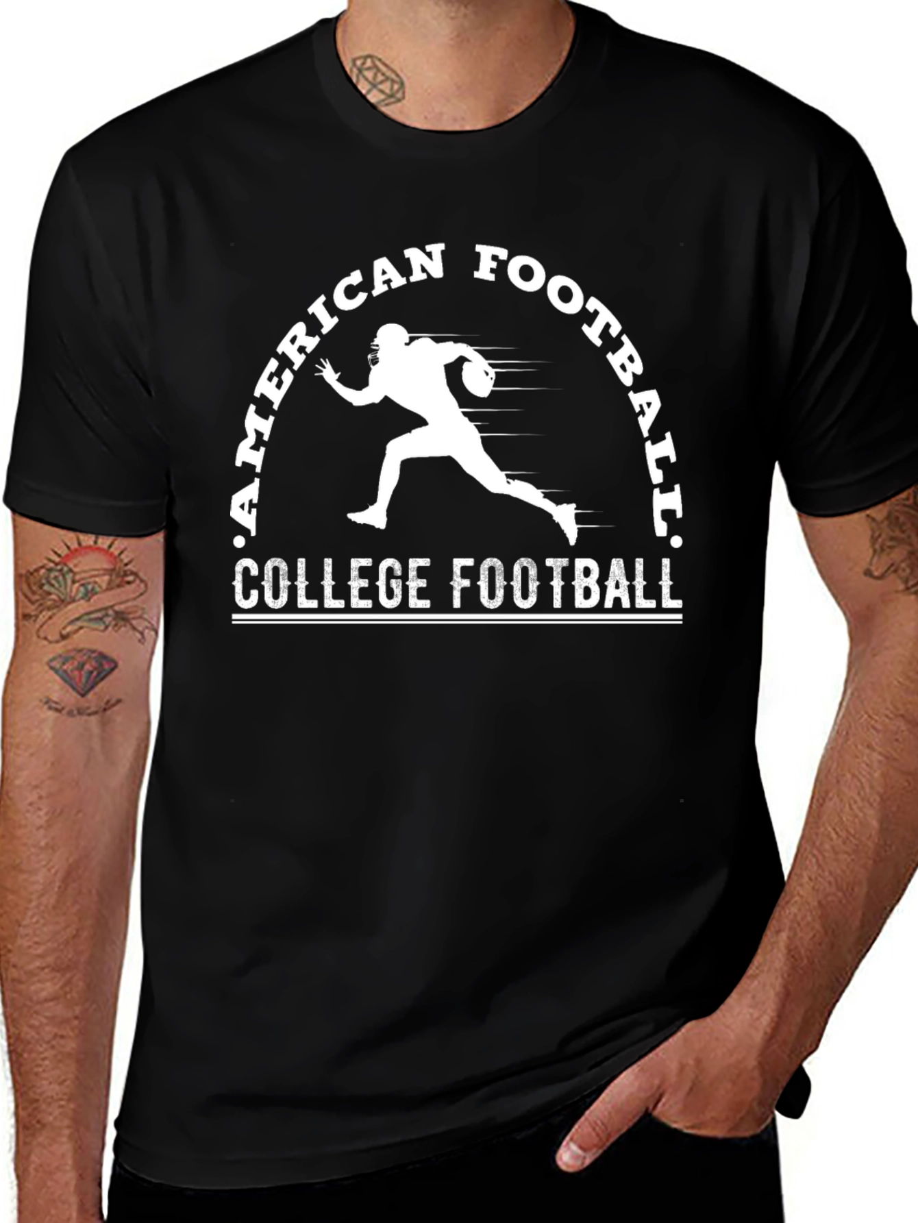 Variant 3 of American College Football T-Shirt - Black