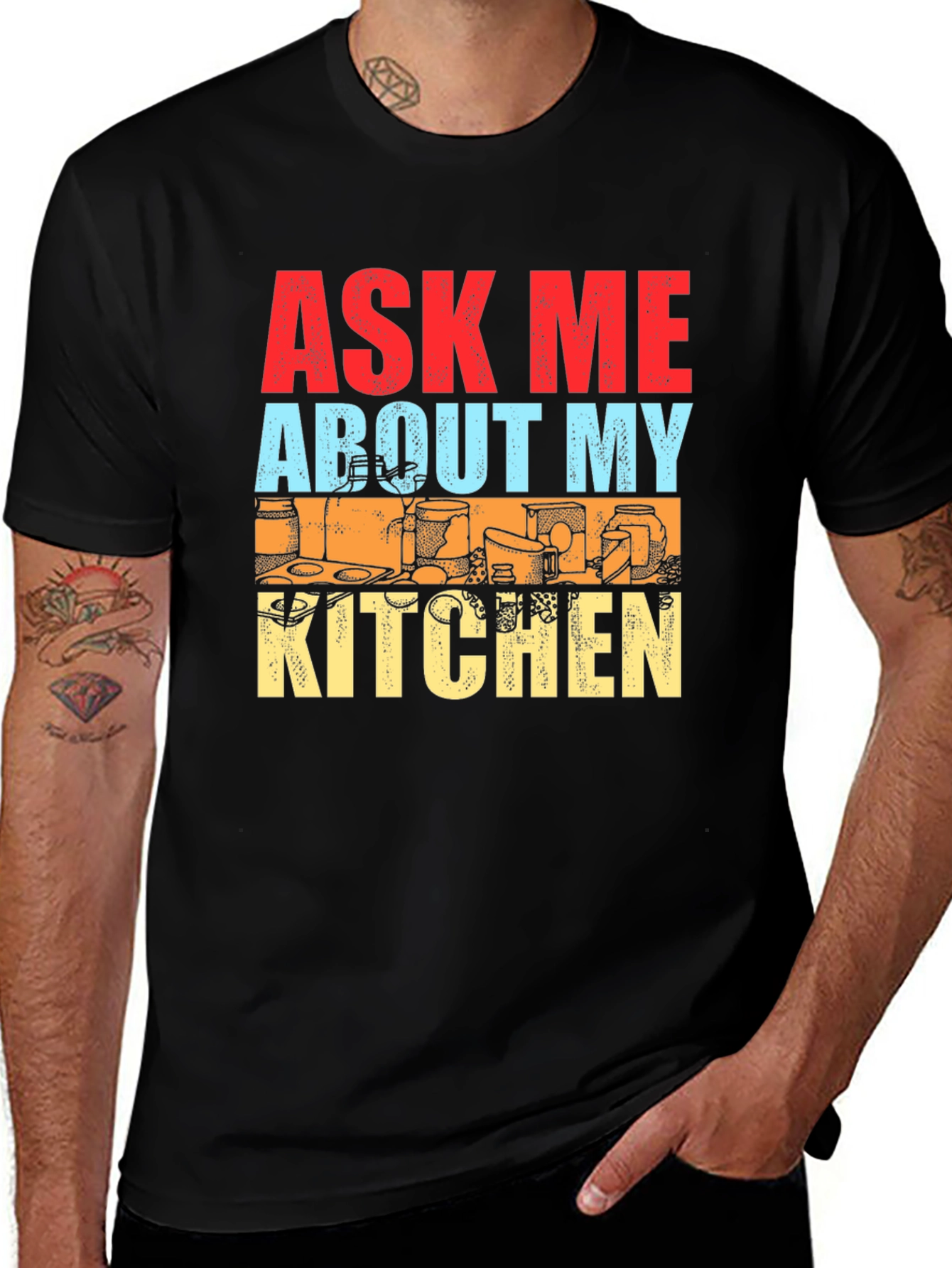 Variant 15 of Ask Me About My Kitchen T-Shirt - Culinary Humor