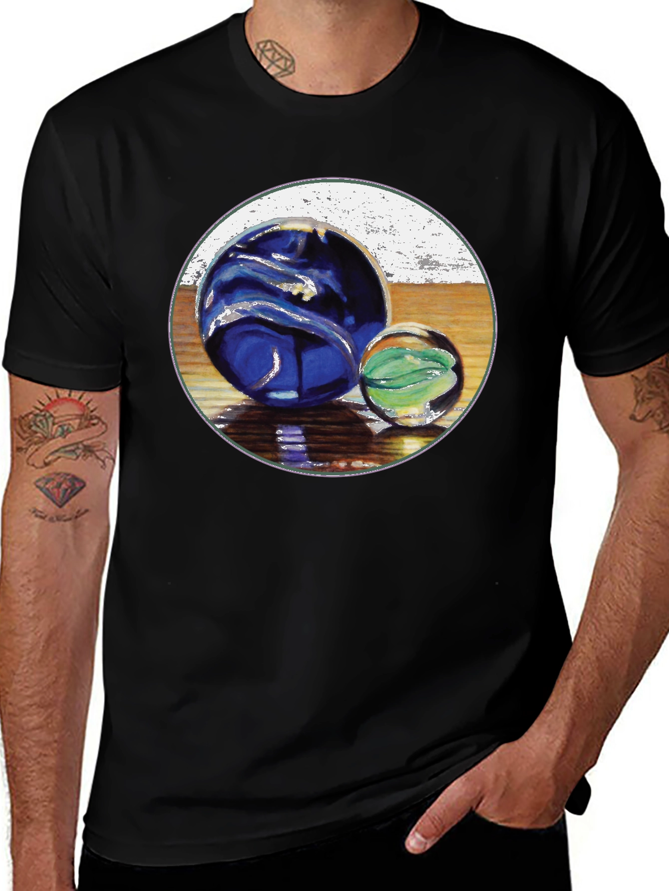 Variant 30 of Marbles Graphic T-Shirt - Classic Design Tee