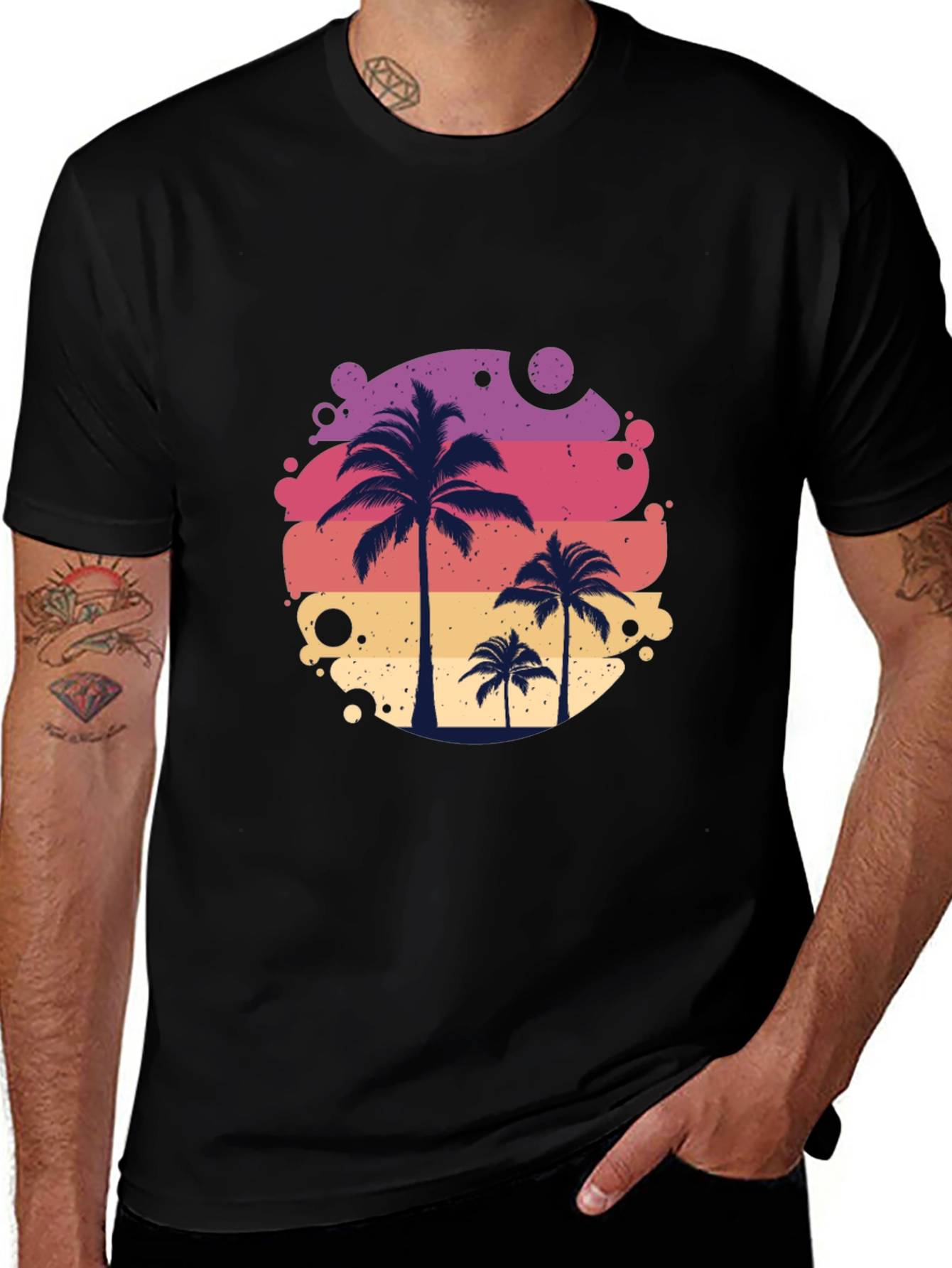 Variant 8 of Tropical Palm Tree Graphic Tee - Summer Vibes Shirt