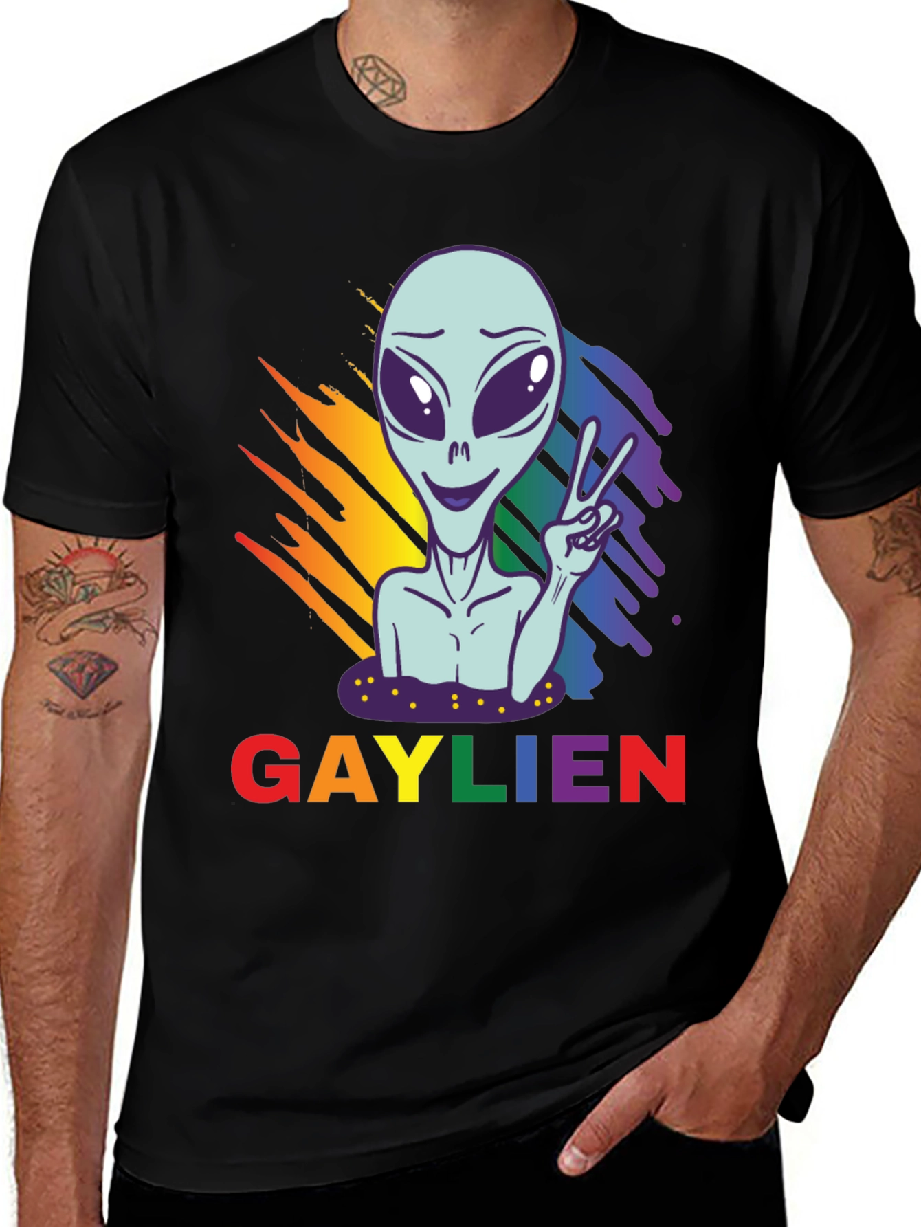 Gaylien Rainbow Pride T-Shirt