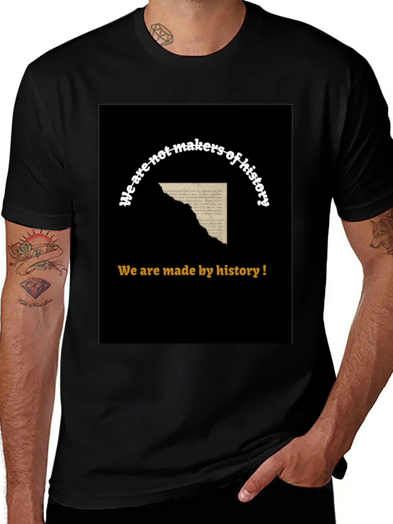 Variant 13 of History T-Shirt - Men's Black Graphic Tee