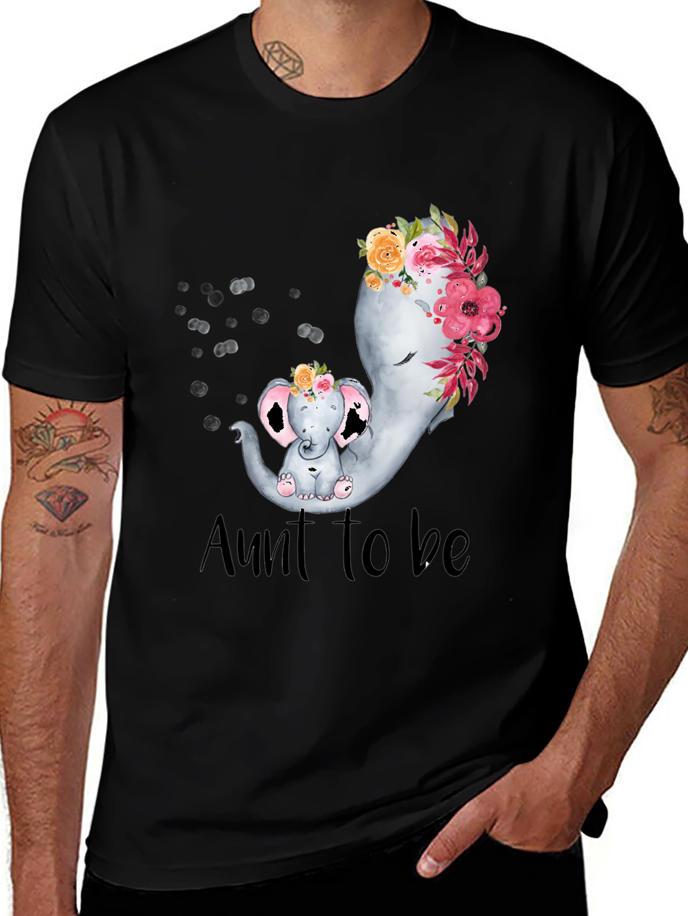 Variant 9 of Cute Elephant "Aunt To Be" T-Shirt