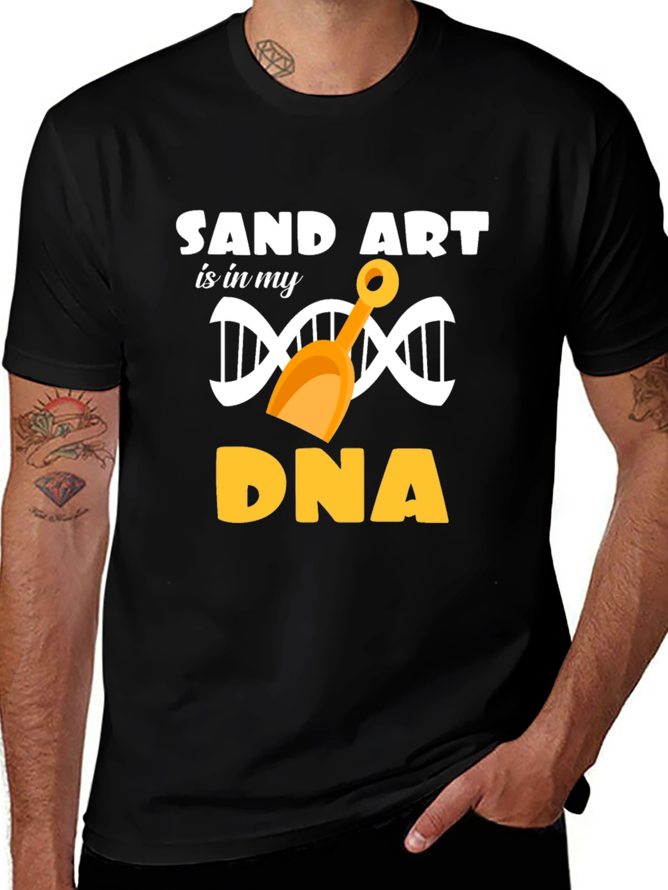 Variant 10 of Sand Art DNA T-Shirt - Beach Lover's Apparel