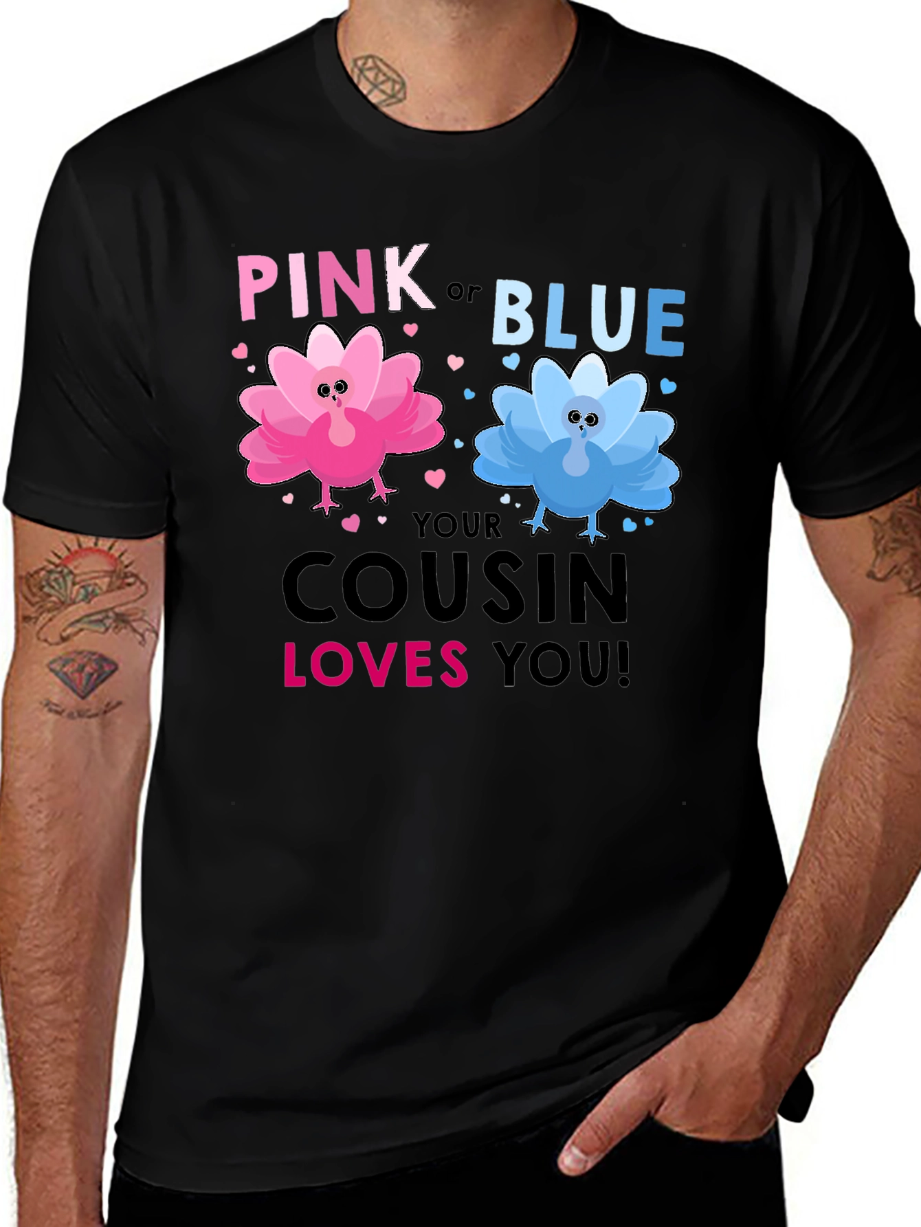 Variant 8 of Pink or Blue Cousin Loves You T-Shirt
