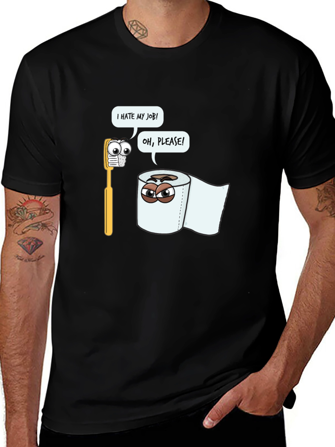 Variant 18 of Funny Toilet Paper vs Toothbrush T-Shirt