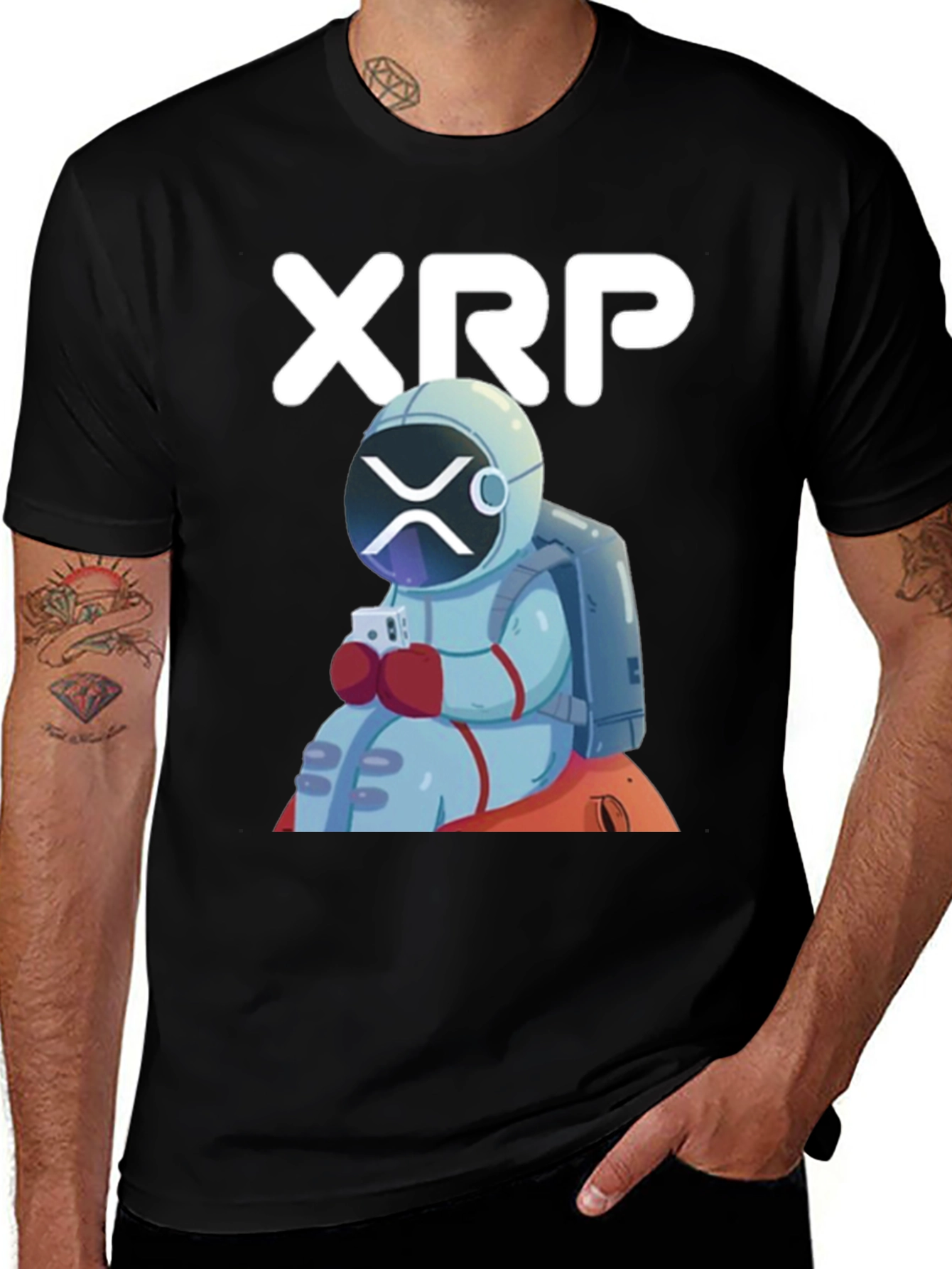 Variant 8 of XRP Crypto Astronaut Graphic T-Shirt