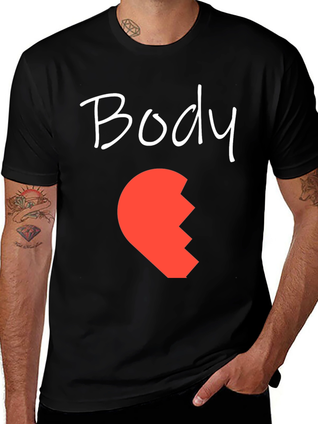 Body Half Heart Matching Couple Tee