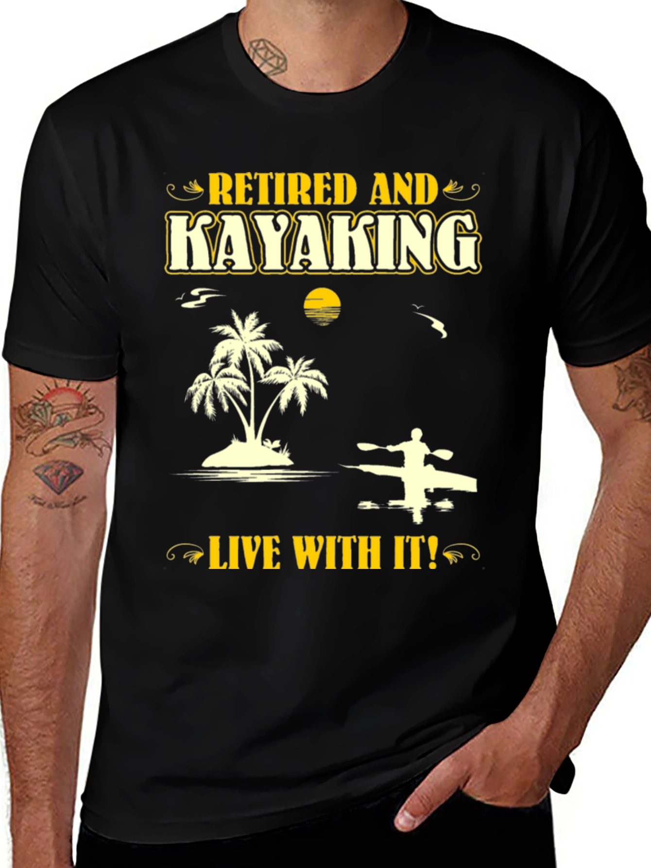Variant 3 of Retired and Kayaking T-Shirt
