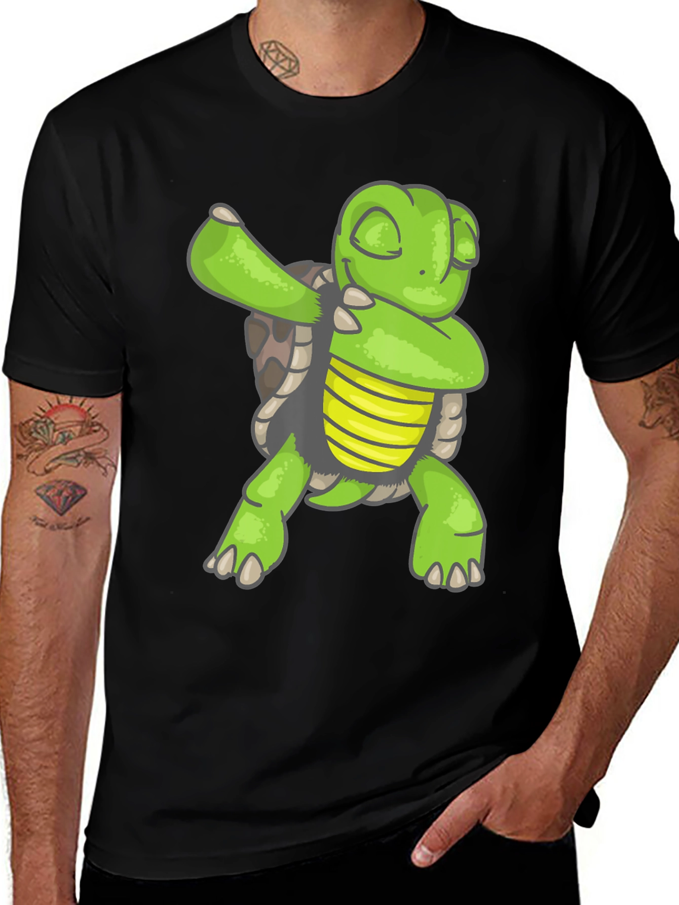 Variant 10 of Dabbing Turtle Graphic Tee - Unique & Trendy