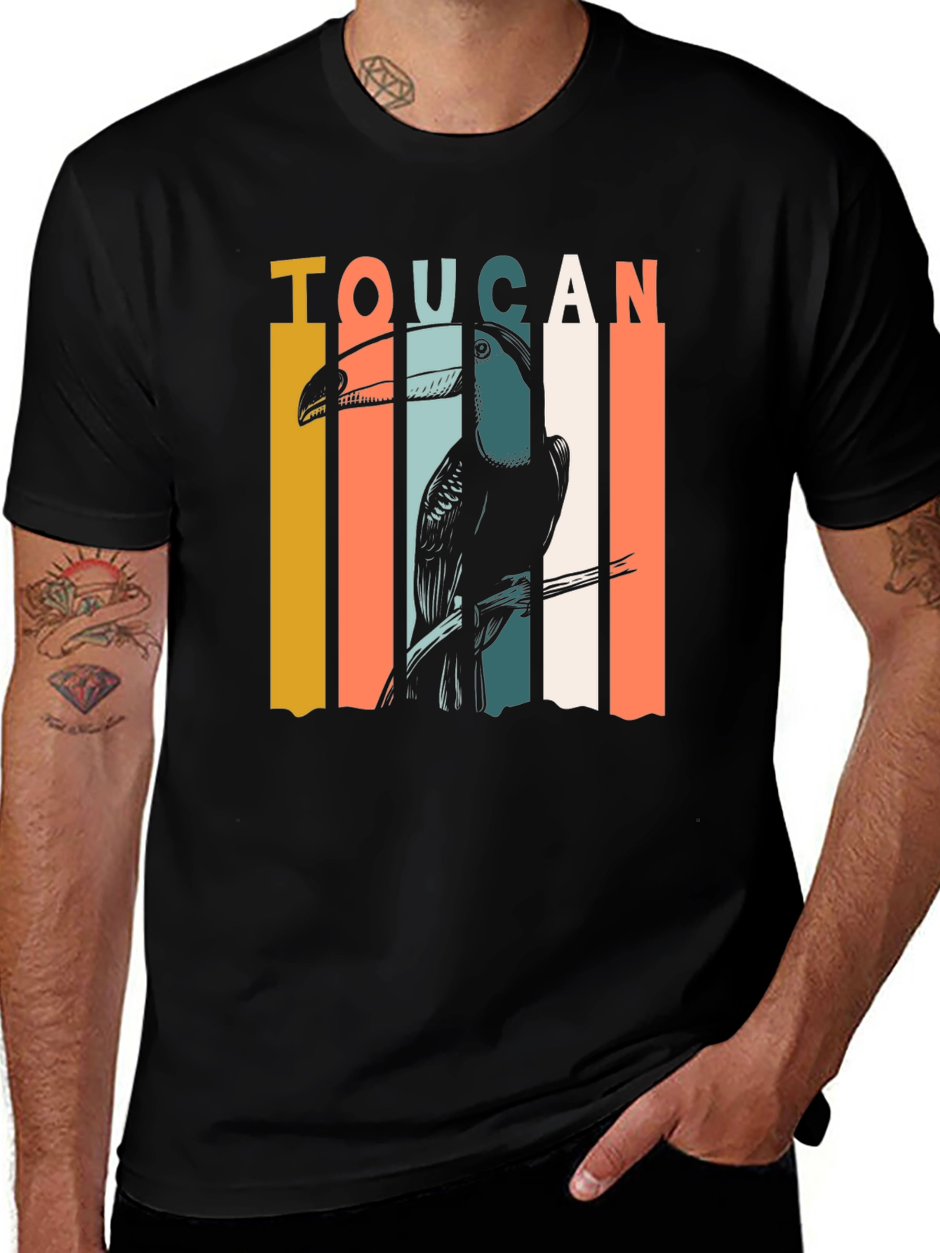 Variant 25 of Retro Toucan Graphic T-Shirt - Classic Style