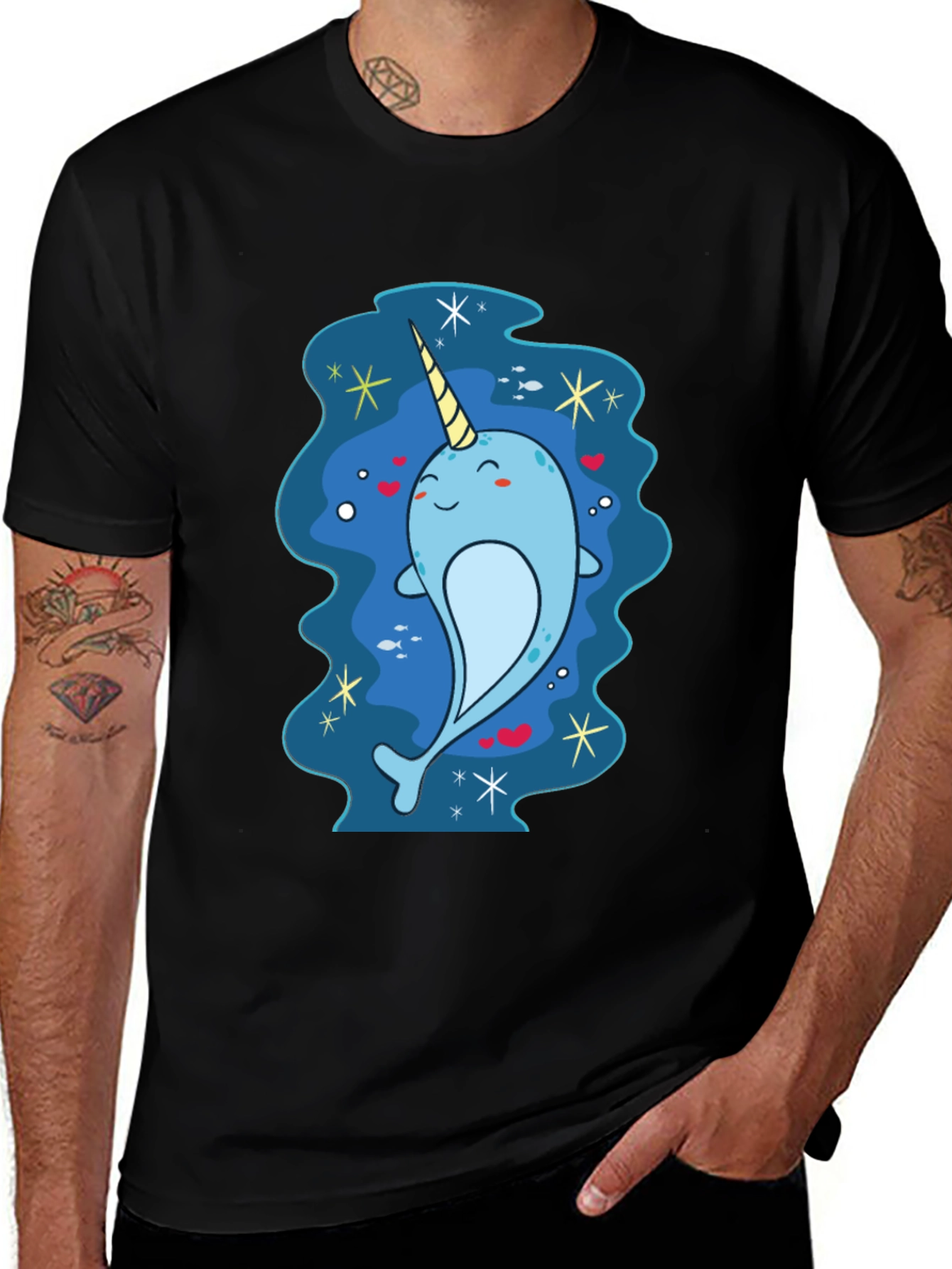 Variant 4 of Narwhal T-Shirt - Whimsical Sea Unicorn Design