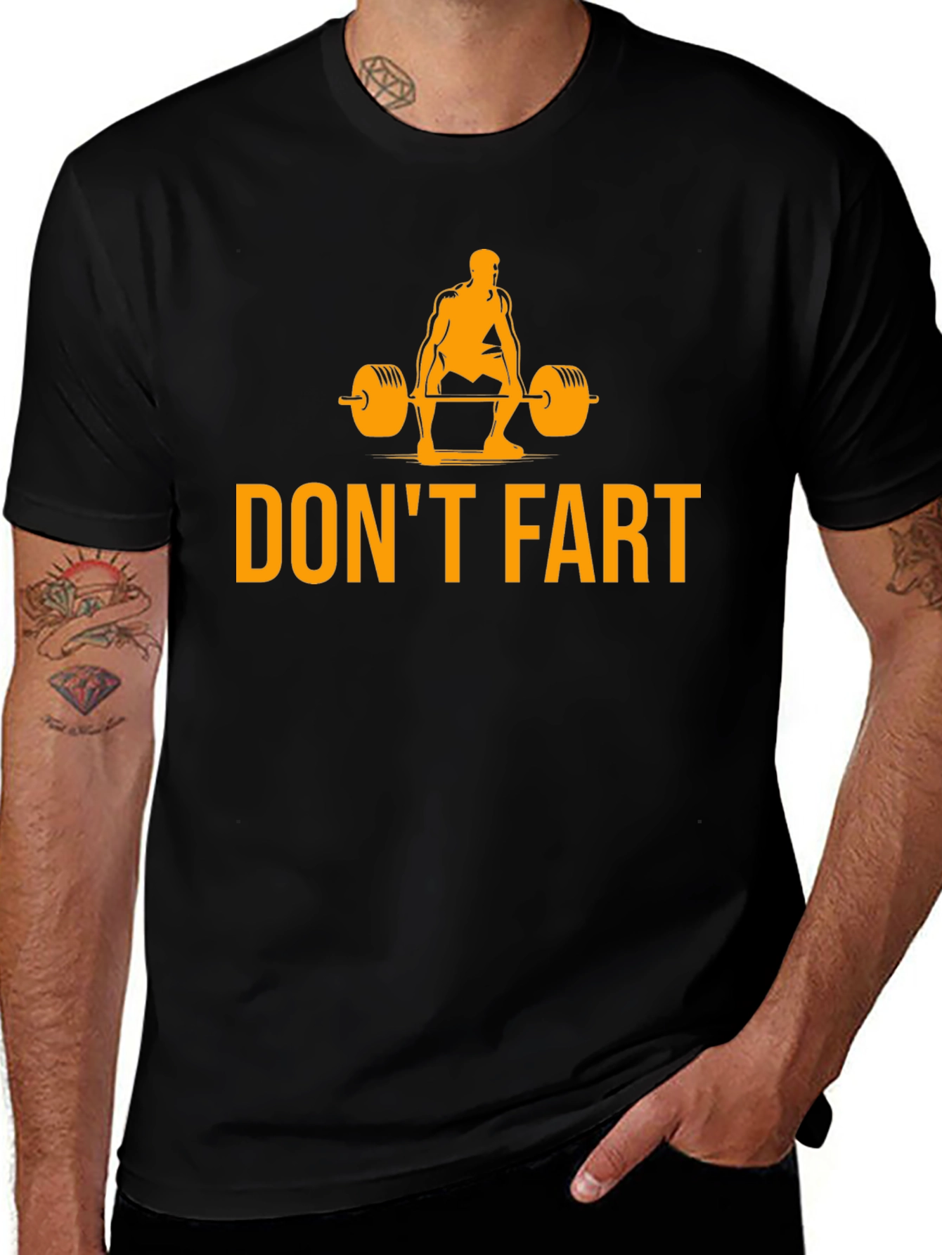 Variant 8 of Don't Fart Weightlifting Humor T-Shirt