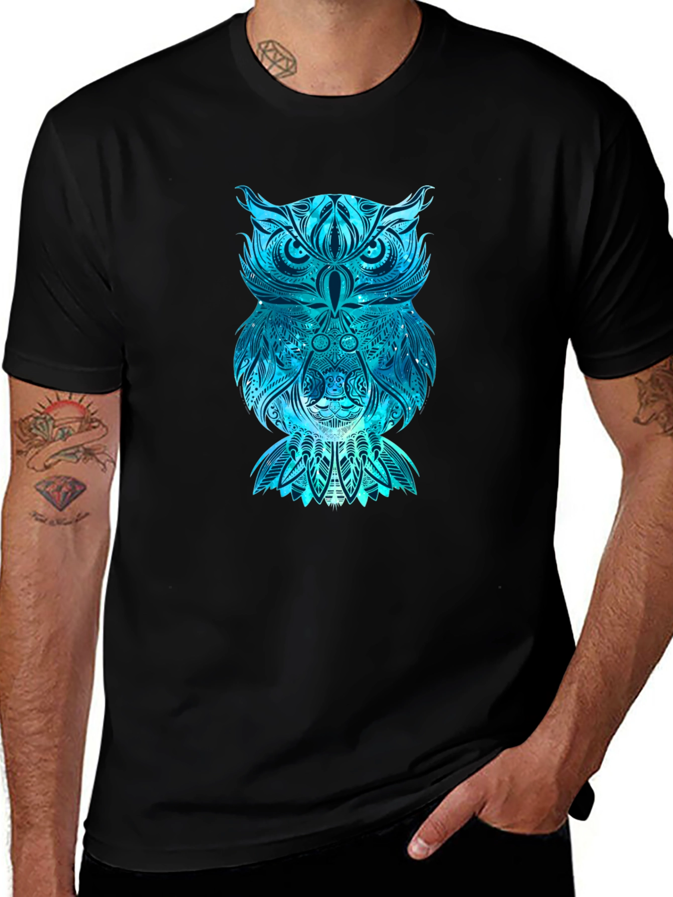 Variant 16 of Blue Owl Graphic T-Shirt - Unique Design