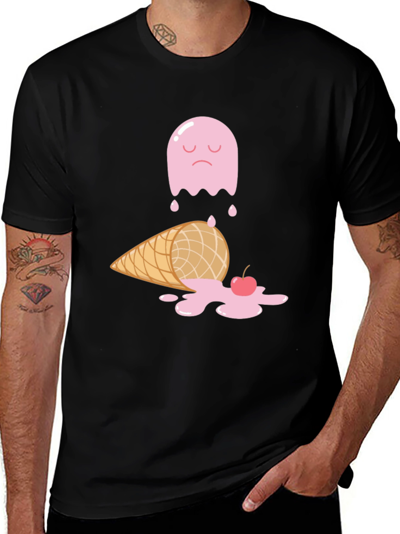 Variant 30 of Sad Ice Cream Ghost Graphic T-Shirt