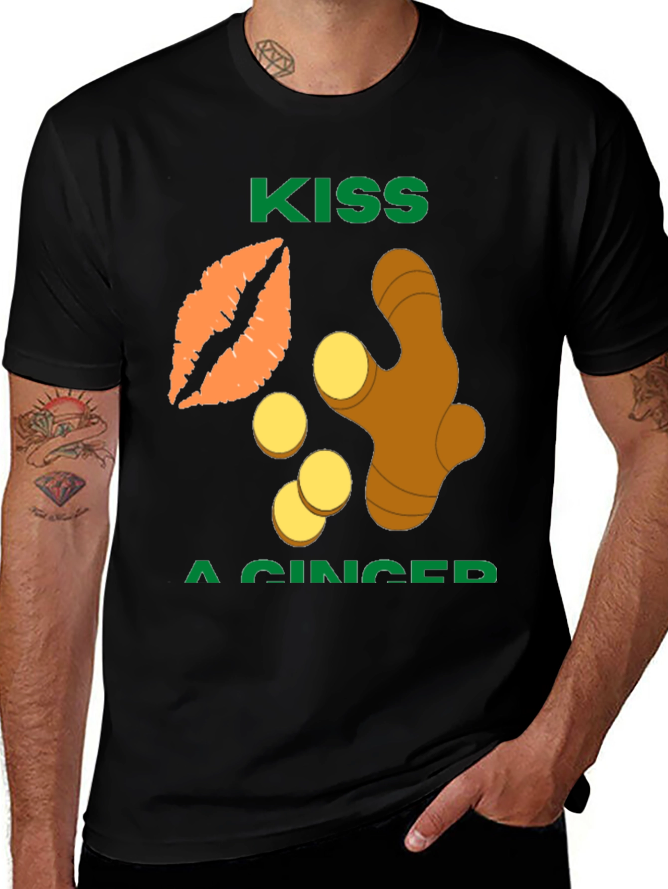 Variant 25 of Kiss a Ginger Graphic T-Shirt - Funny Novelty Tee