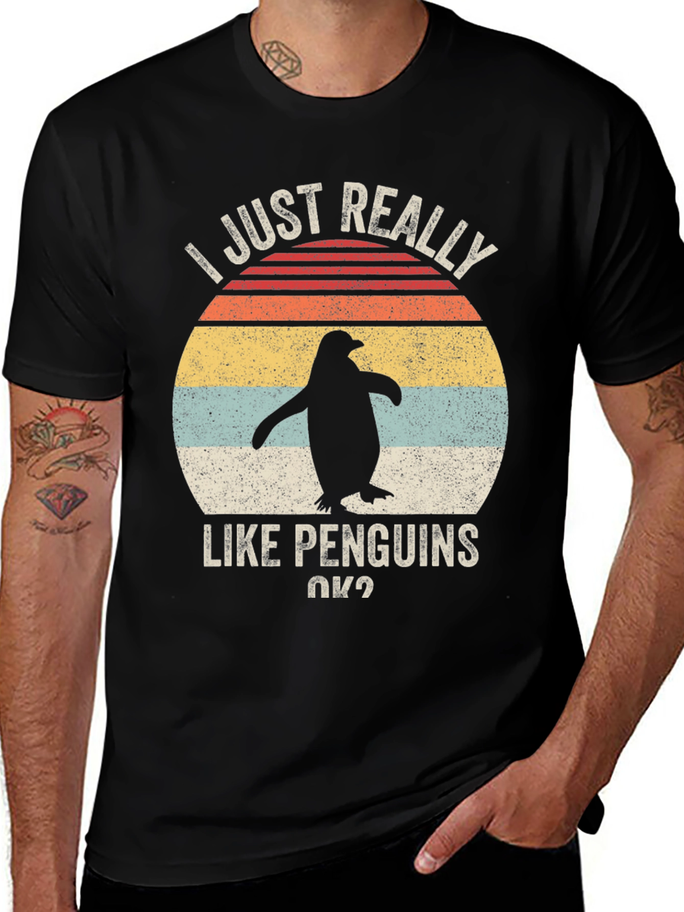 Variant 14 of Penguin Lover Graphic Tee - I Just Really Like Penguins OK?