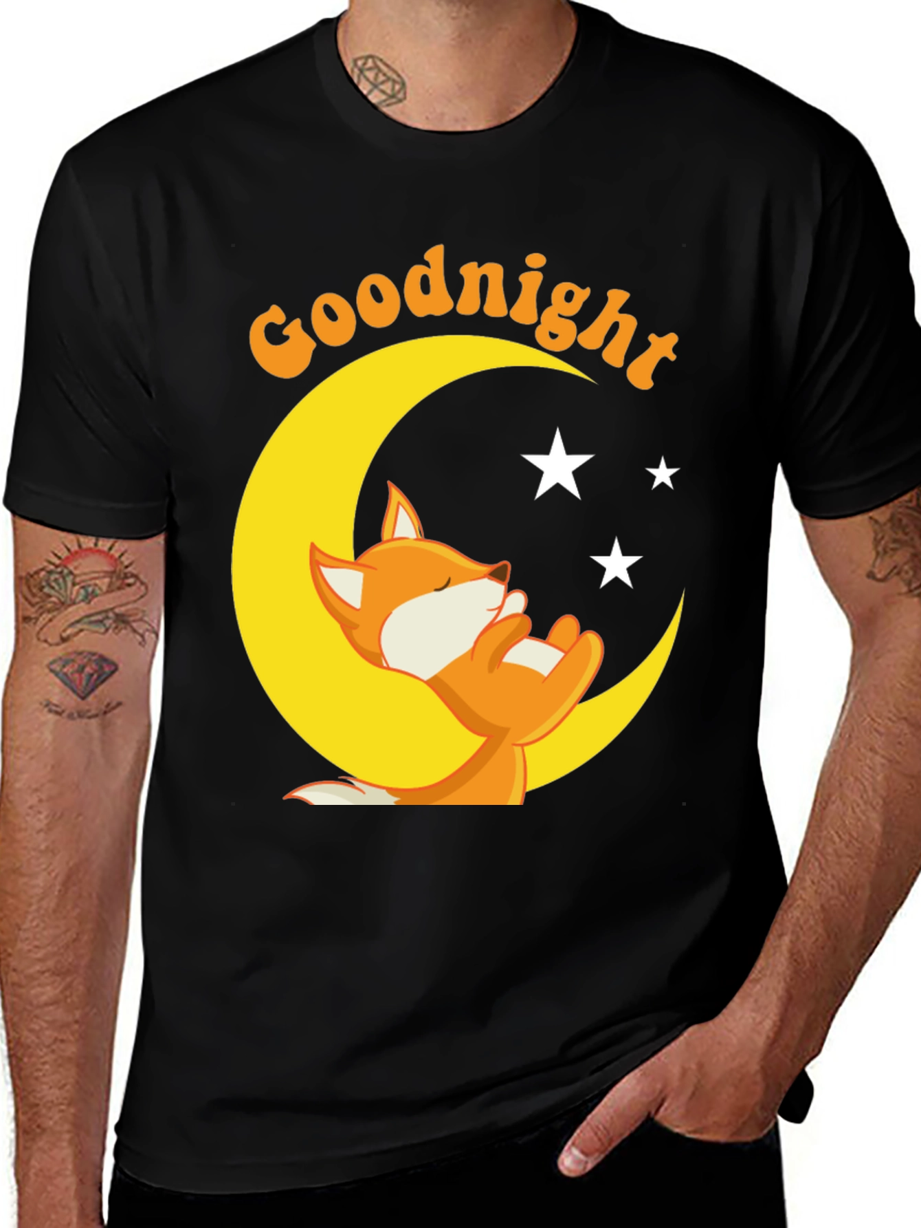 Variant 30 of Goodnight Fox on Moon T-Shirt