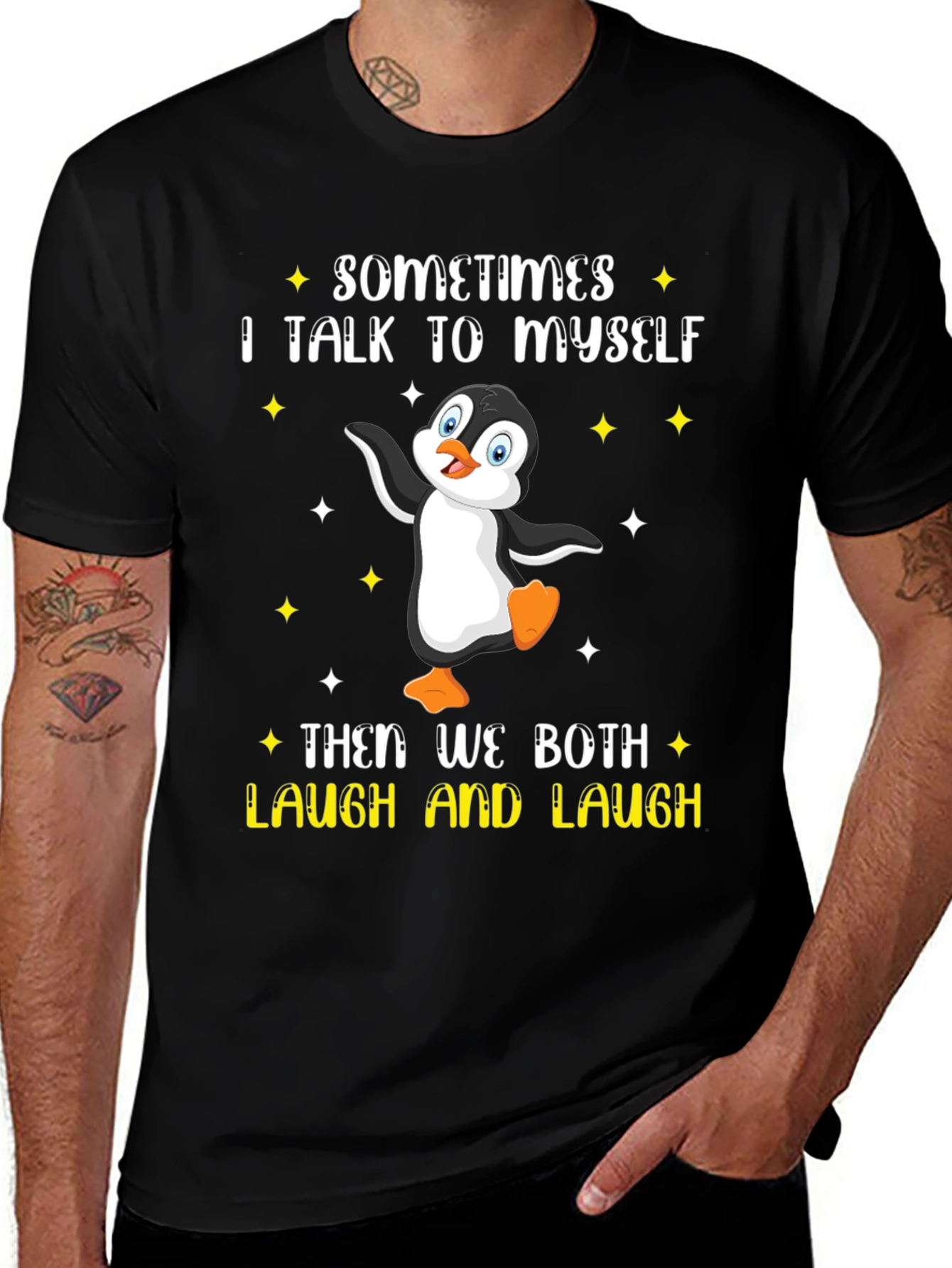 Variant 23 of Penguin T-Shirt: I Talk To Myself