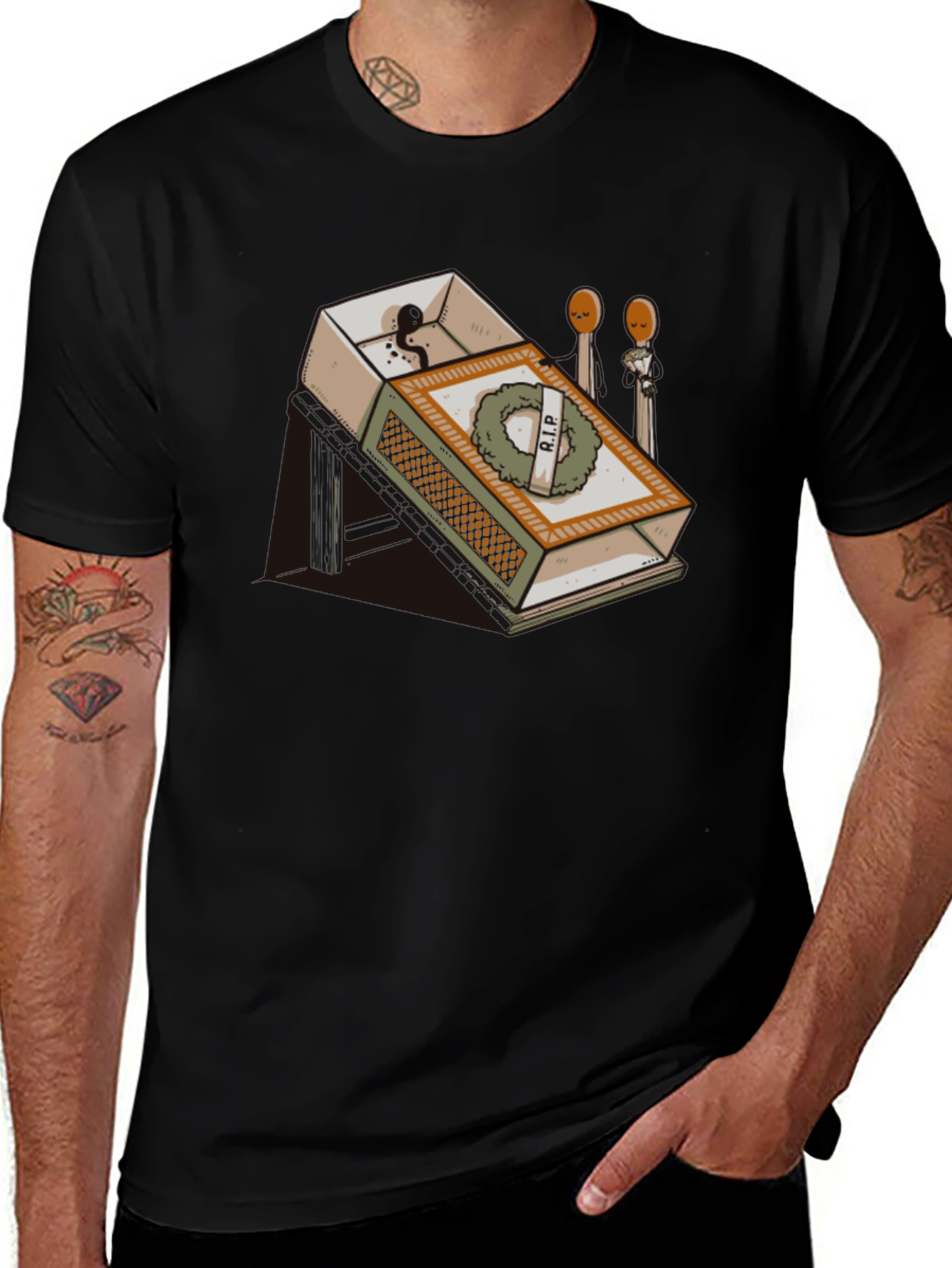 Variant 6 of RIP Matchbox Graphic Tee - Humorous Design