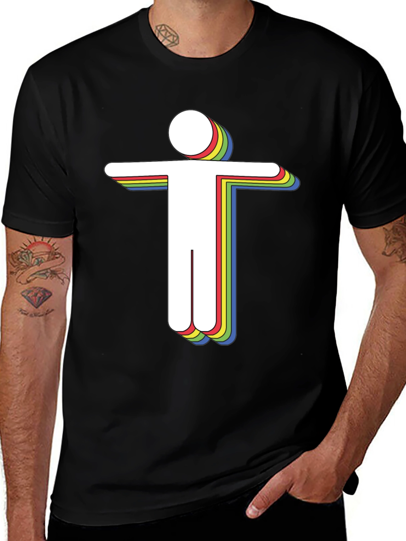 Variant 11 of Retro Spectrum Humanoid Graphic Tee