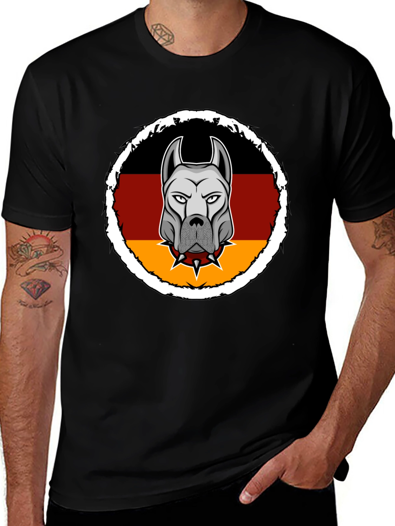 Variant 15 of Dog Head Graphic Tee - Germany Inspired Design