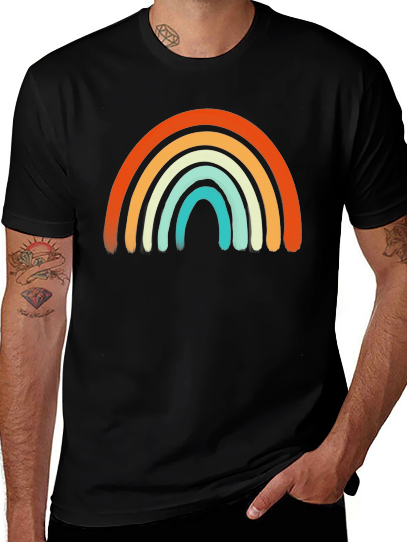 Variant 18 of Retro Rainbow Graphic Tee