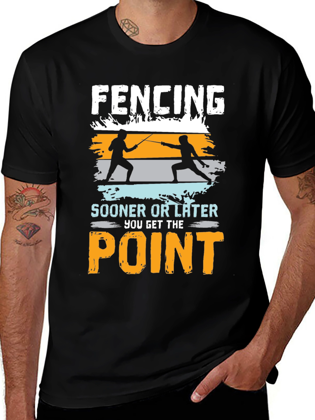 Variant 24 of Fencing Point T-Shirt - Funny Fencer Tee