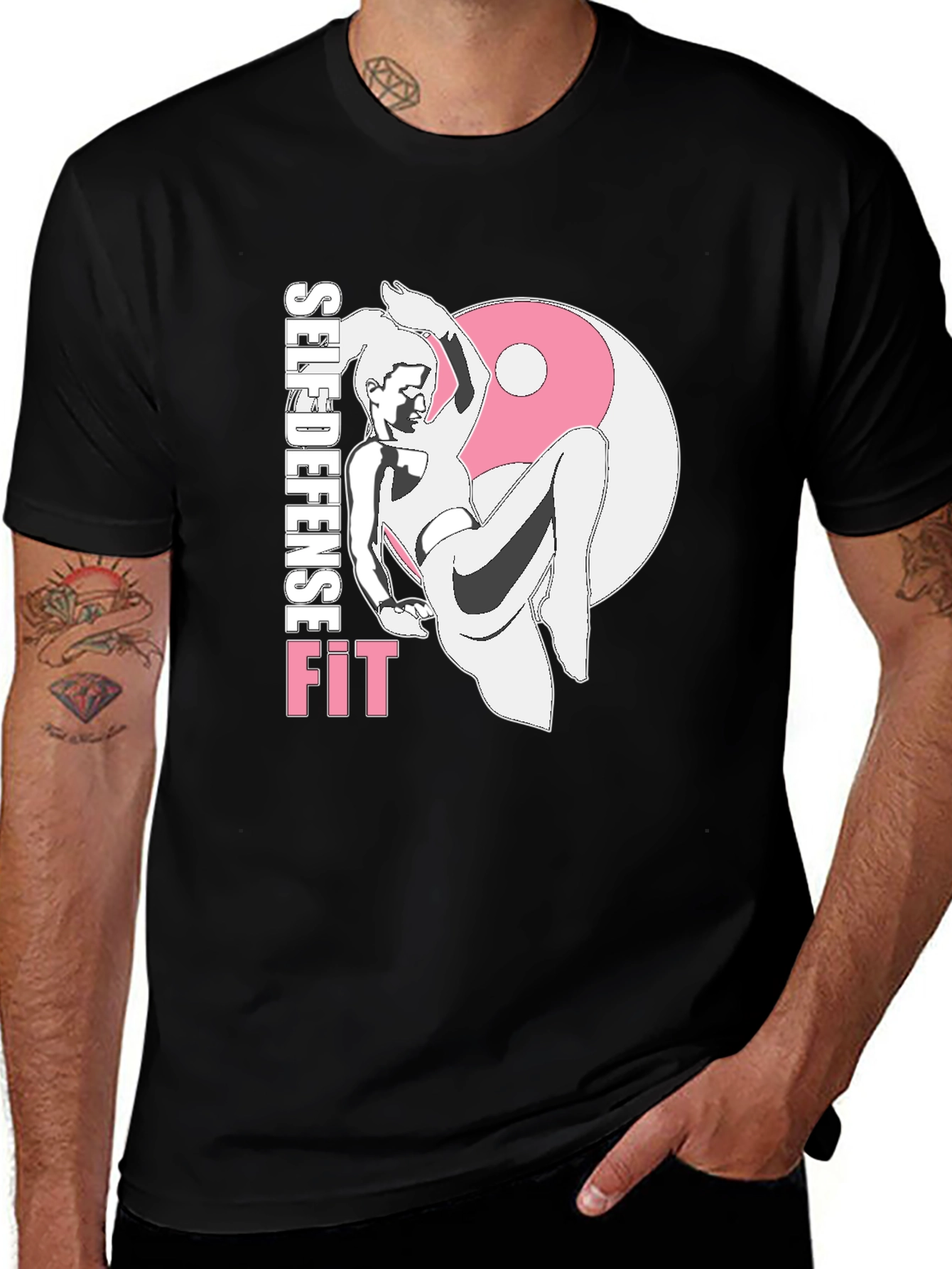 Variant 20 of Self Defense Fit Black T-Shirt