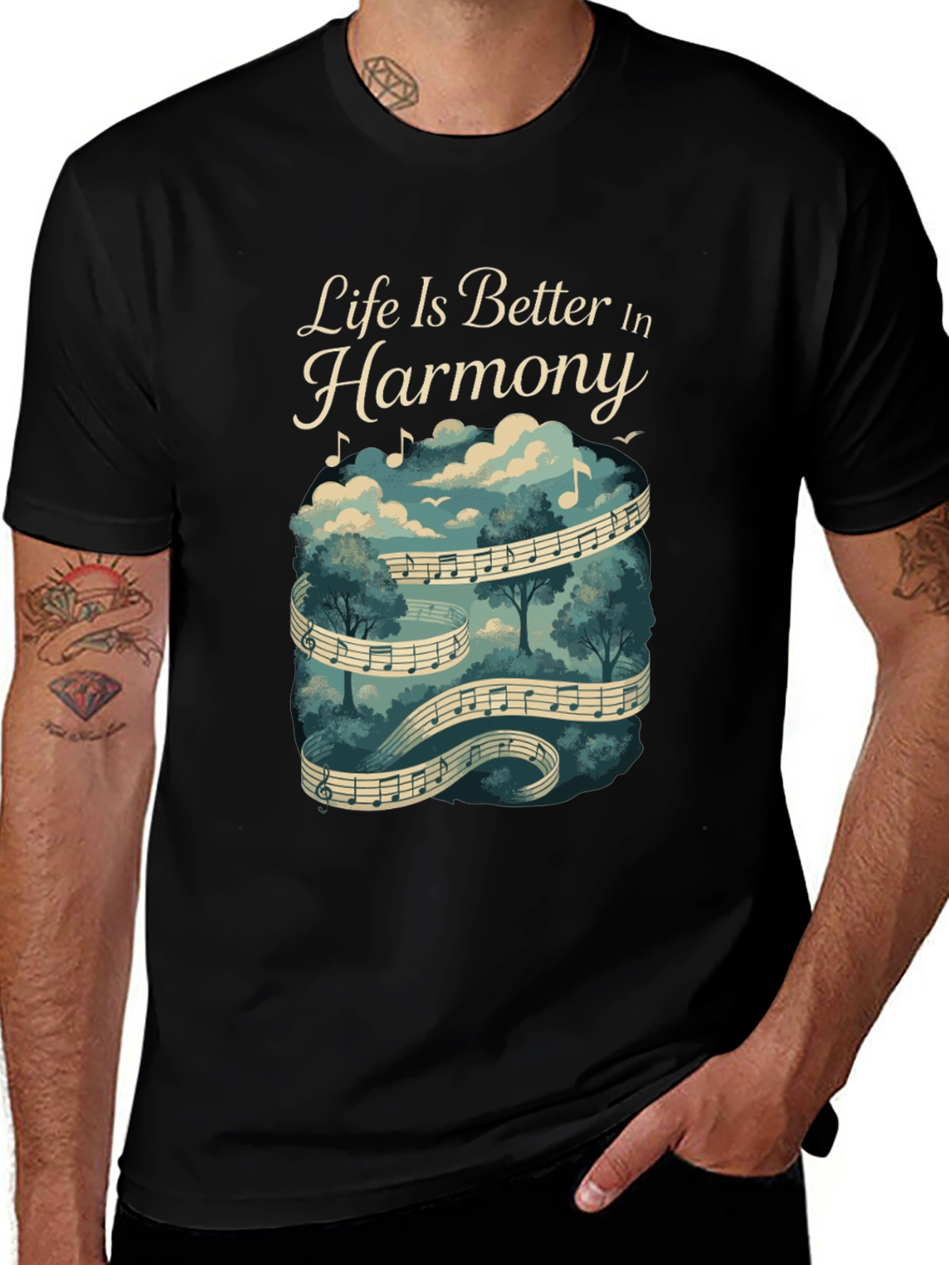 Variant 21 of Life is Better in Harmony Graphic T-Shirt