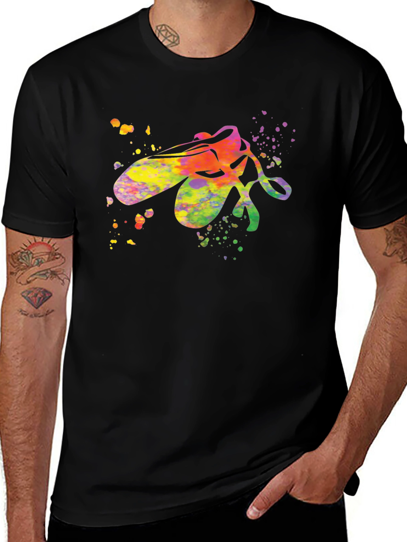 Variant 25 of Watercolor Ballet Shoe T-Shirt - Artistic Dance Tee