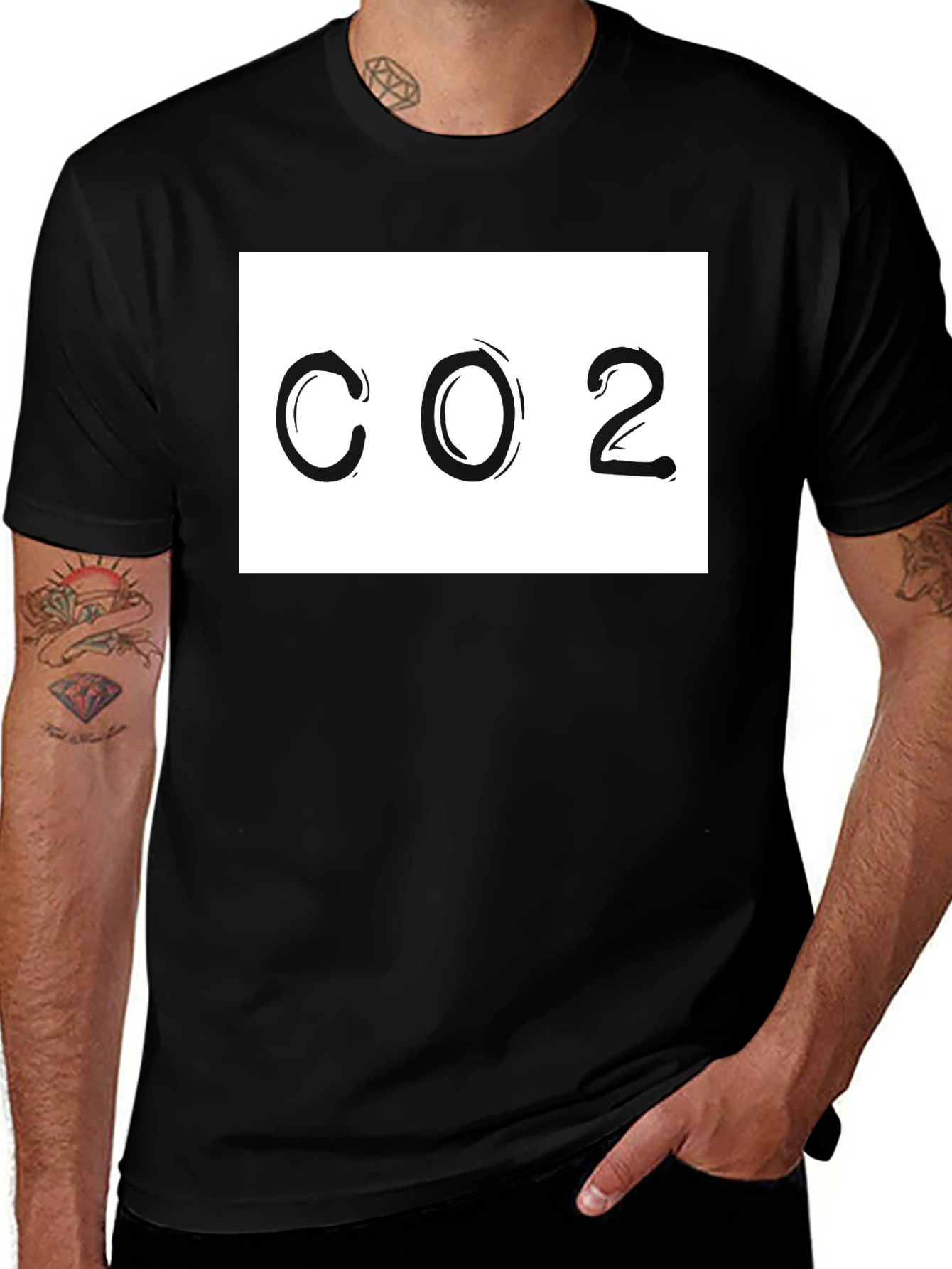 CO2 Graphic Tee - Black Cotton T-Shirt