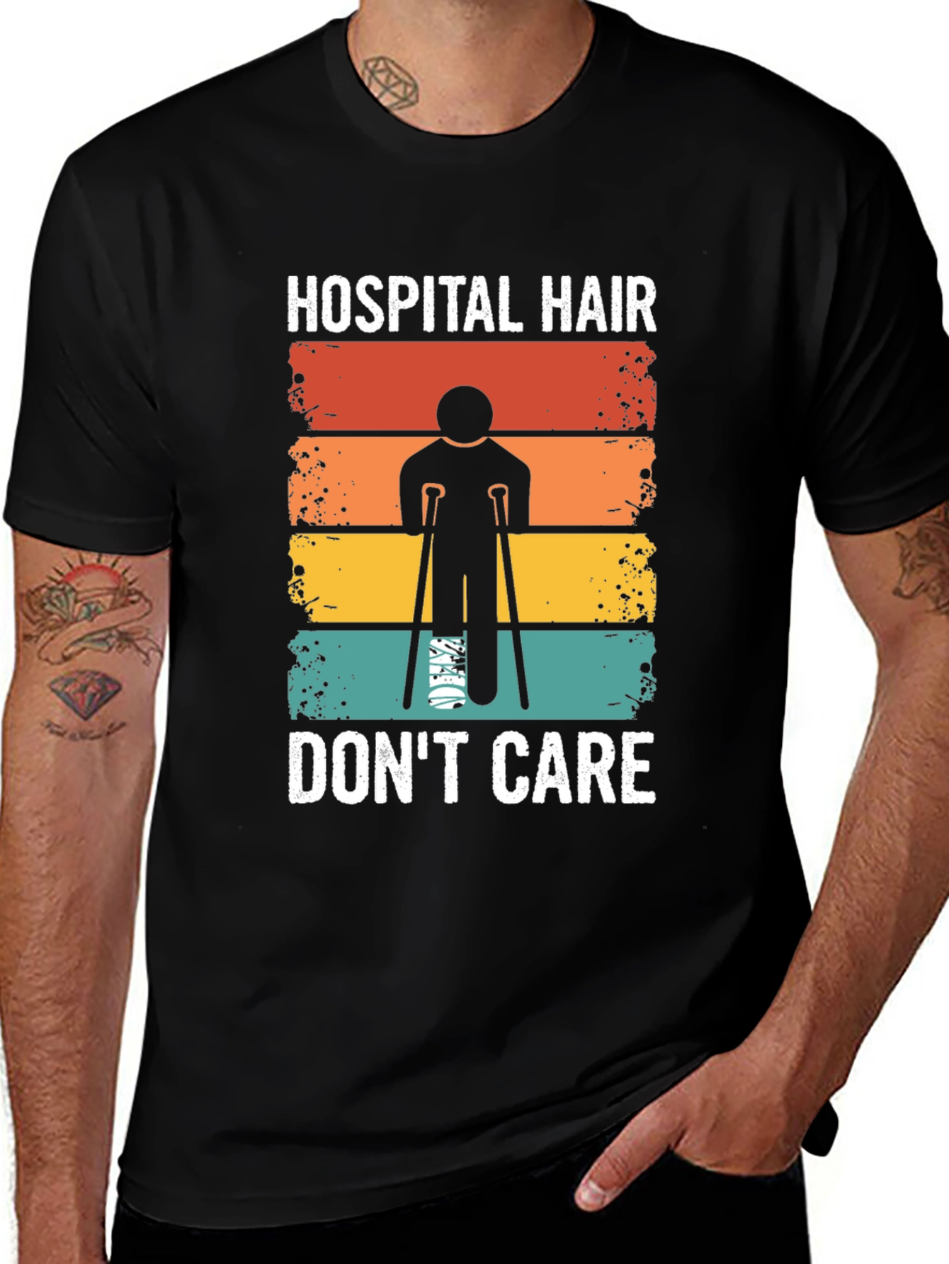 Variant 16 of Hospital Hair Don't Care Graphic Tee