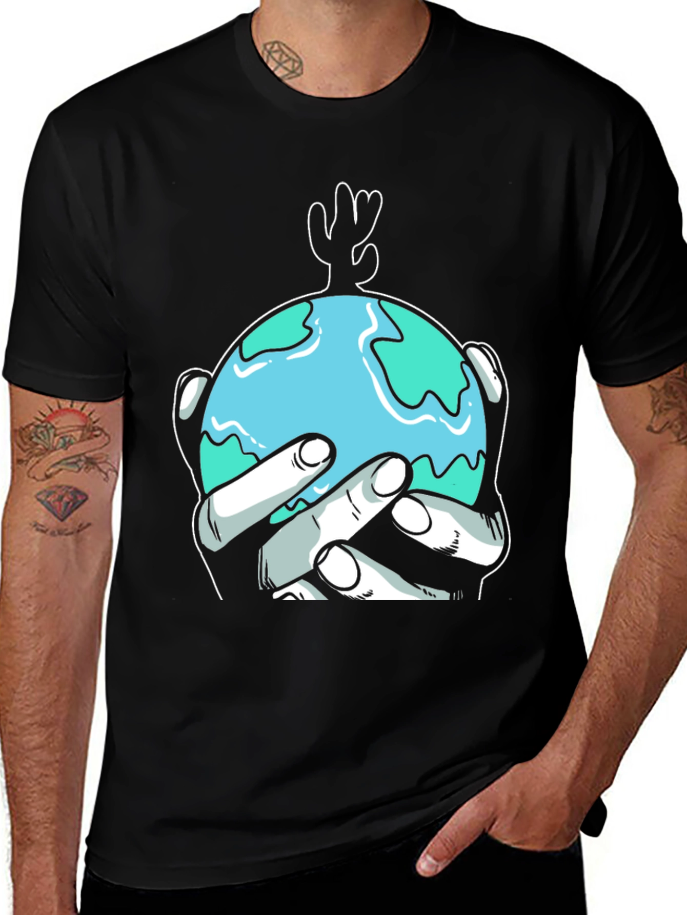 Variant 30 of Earth Hands Graphic Tee - Protect Our Planet
