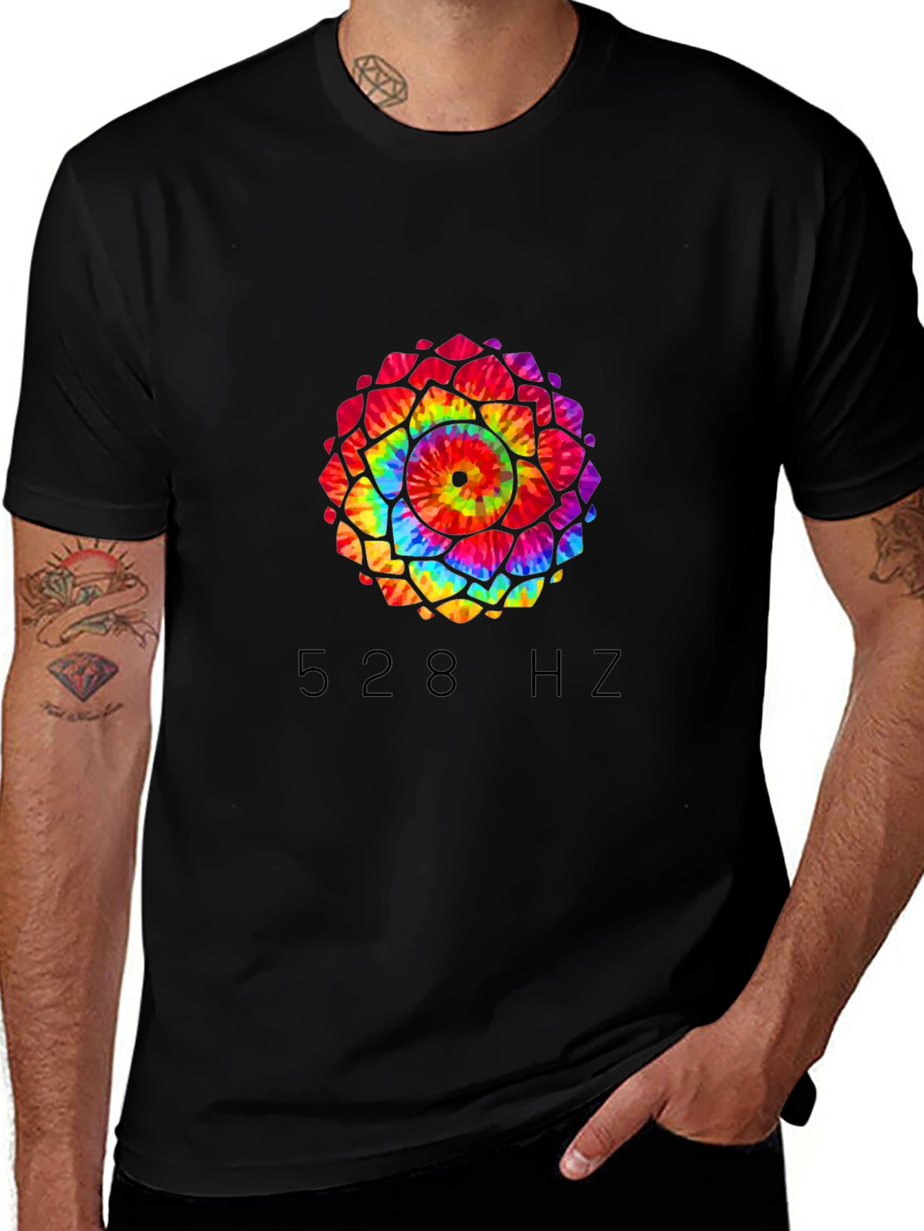 Variant 14 of 528 Hz Mandala T-Shirt - Positive Vibes