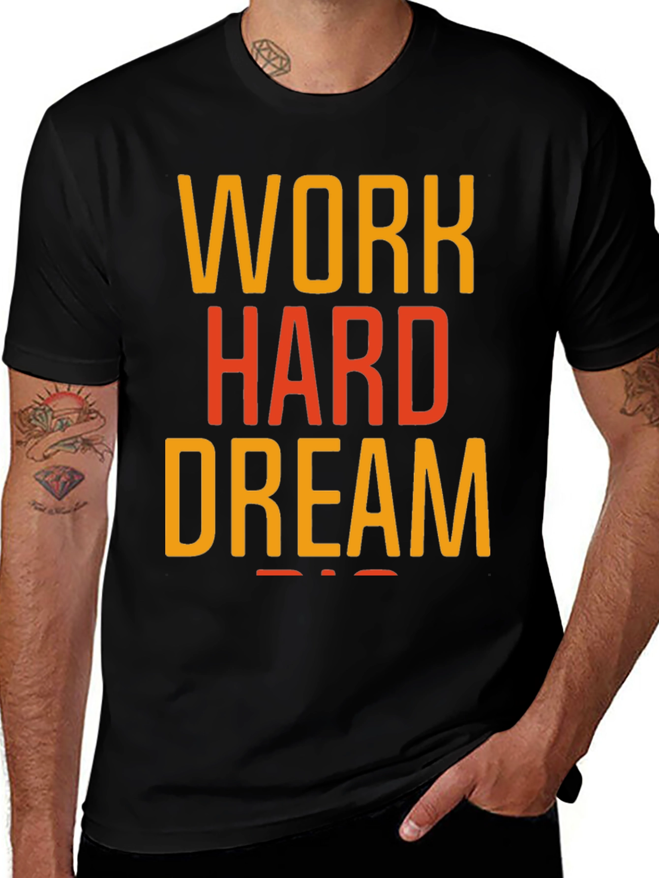 Variant 10 of Work Hard Dream Big Graphic Tee