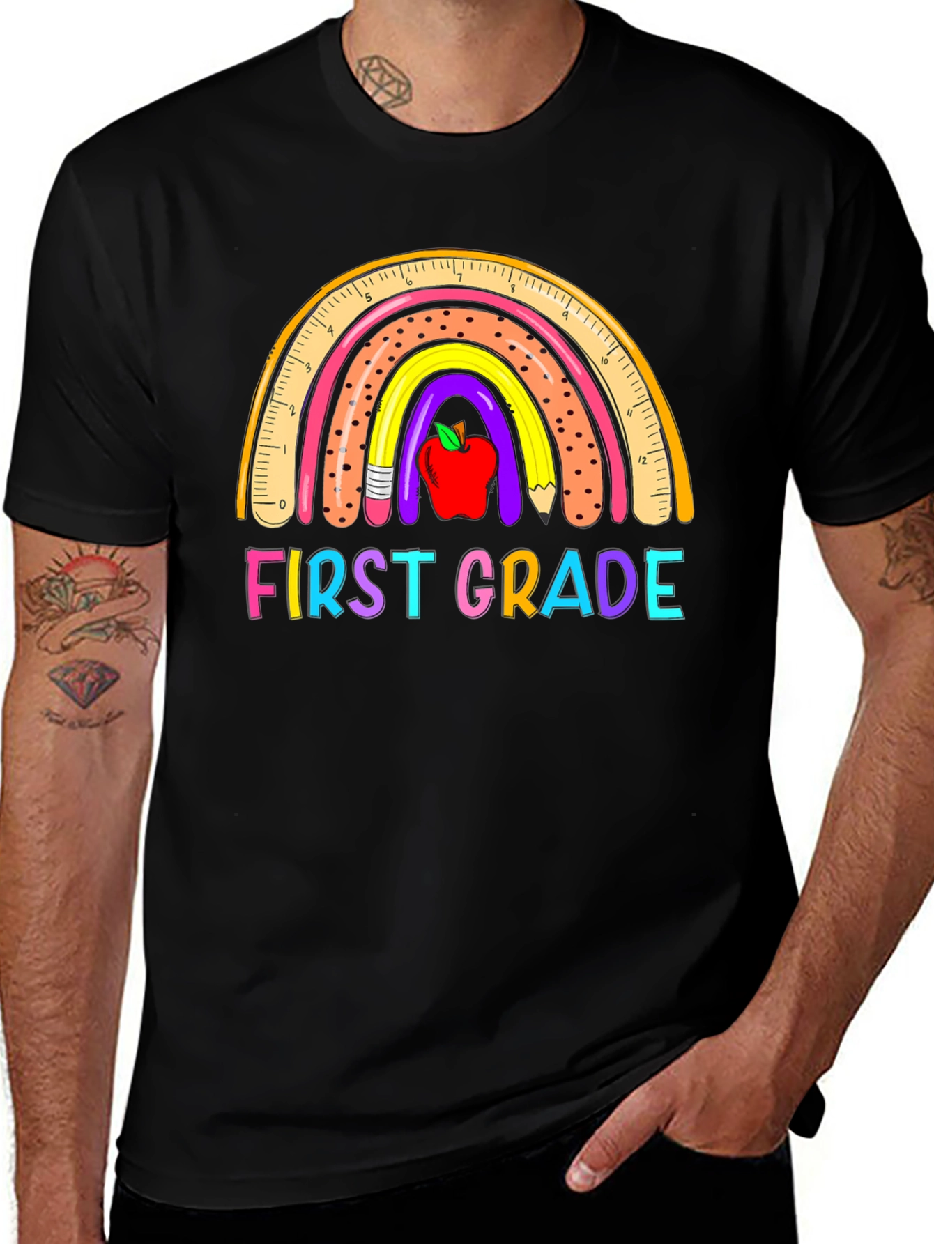 First Grade Rainbow Teacher T-Shirt
