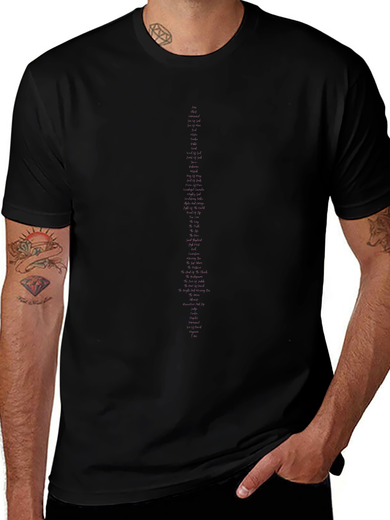 Variant 27 of Men's Black Crew Neck T-shirt