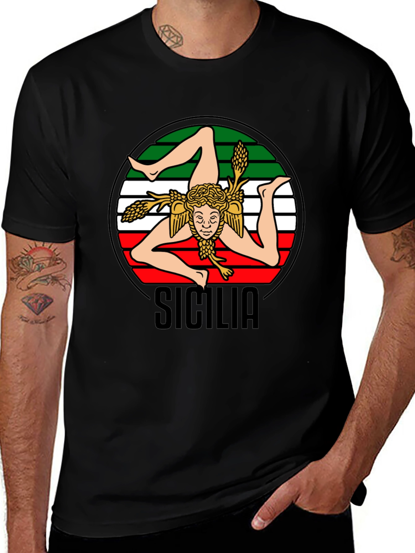 Sicilia Trinacria T-Shirt - Italian Pride
