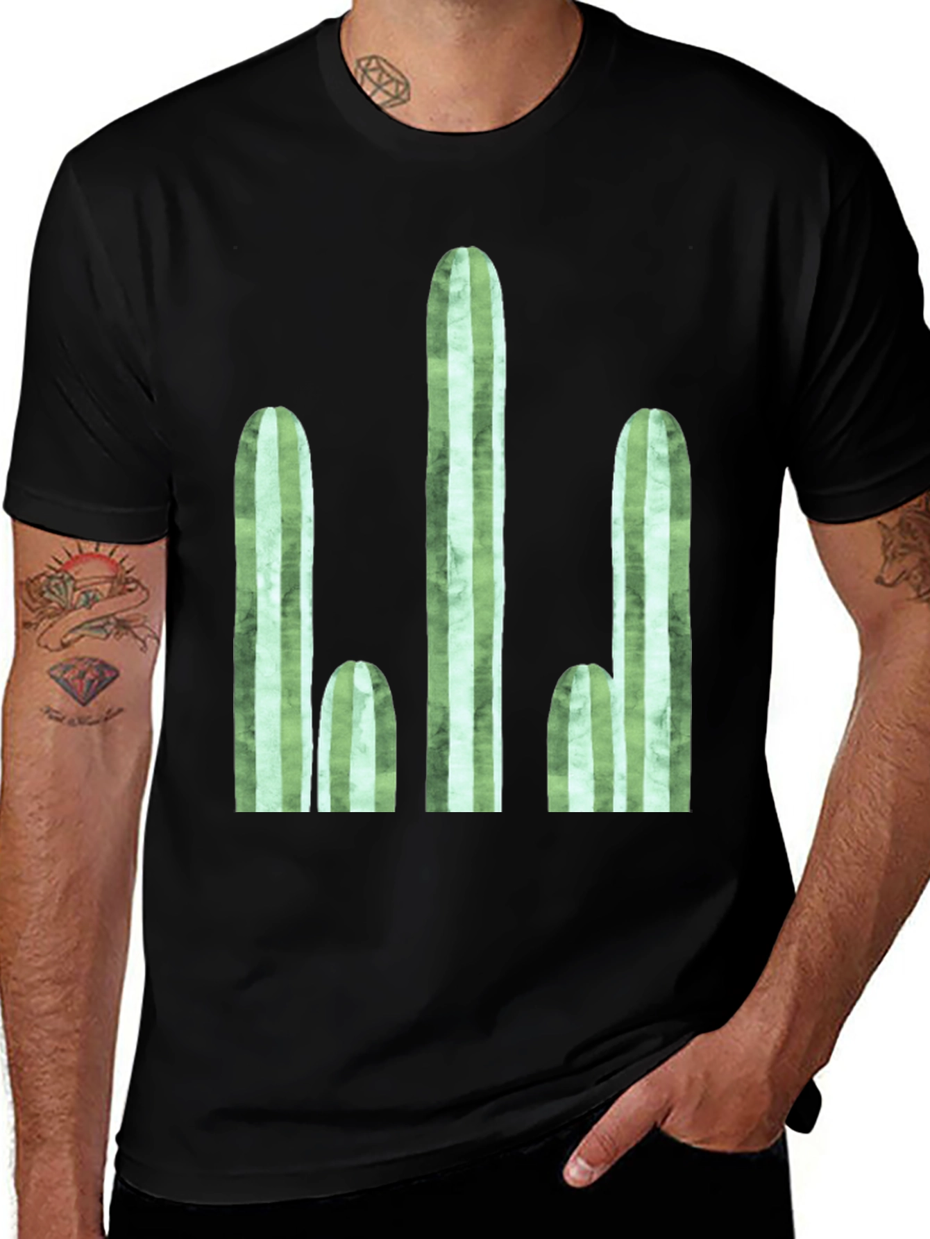 Variant 29 of Cactus Graphic Tee - Trendy Desert Style