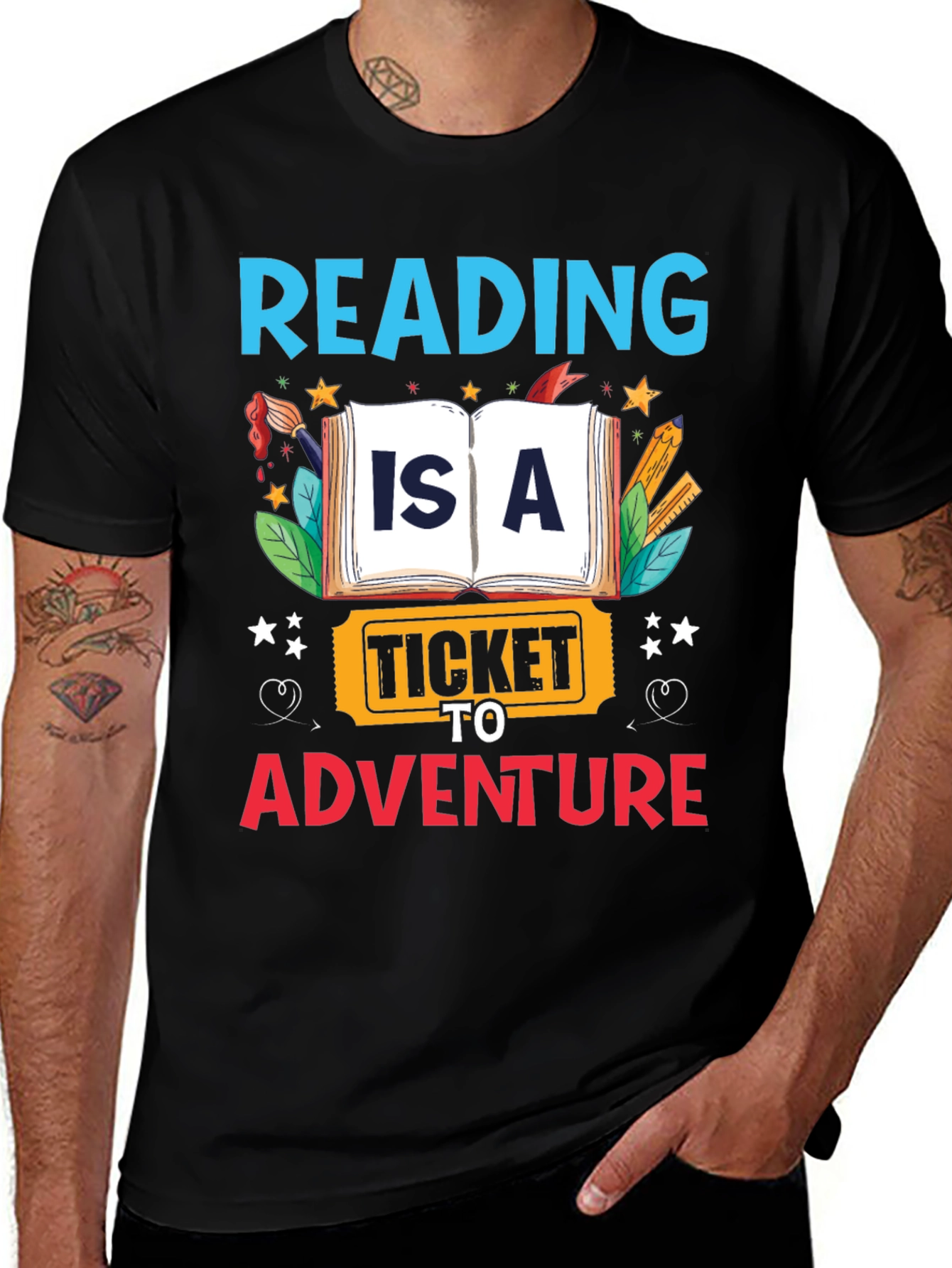 Variant 6 of Reading is a Ticket to Adventure T-Shirt