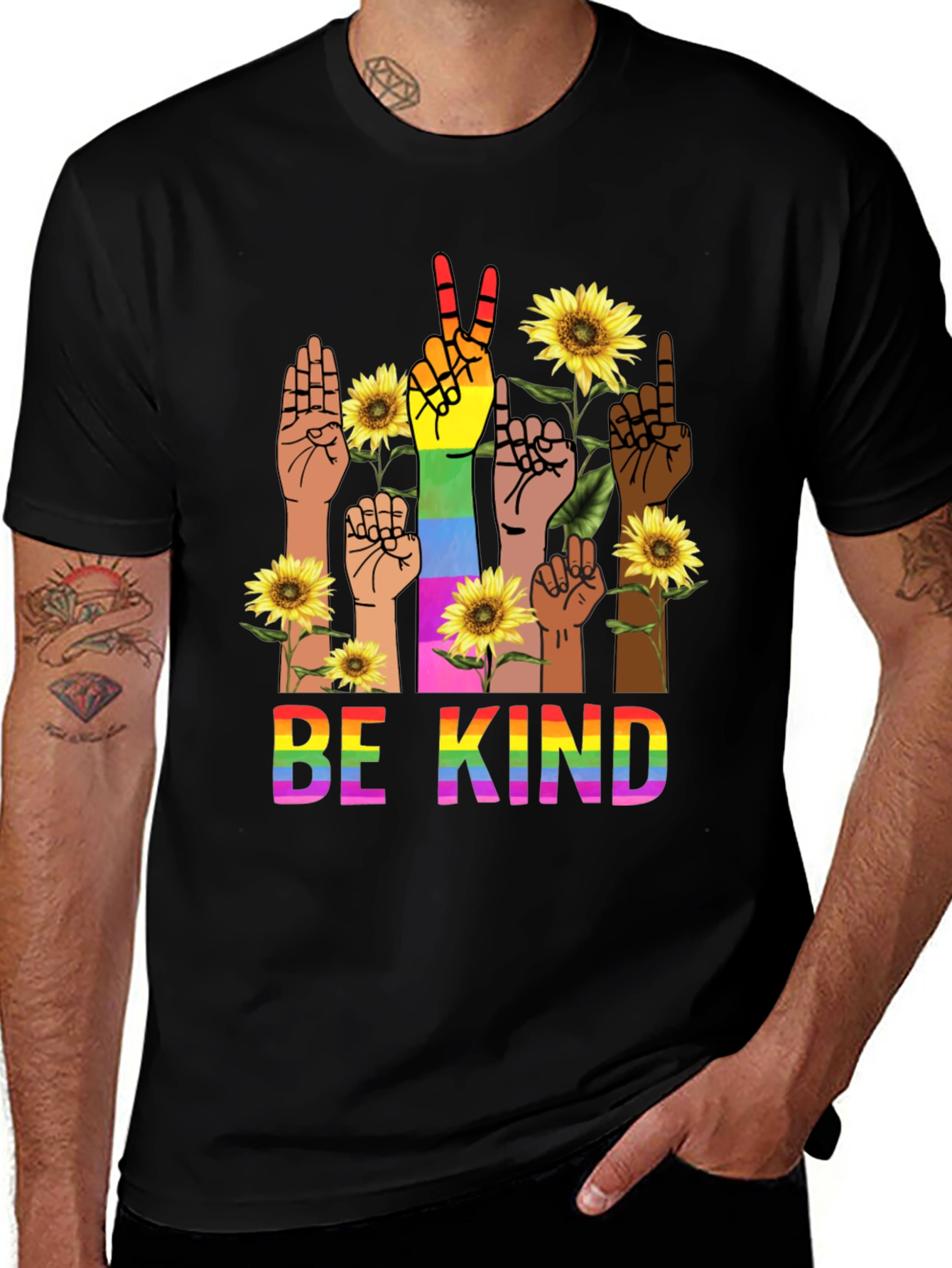 Be Kind Rainbow Hands T-Shirt