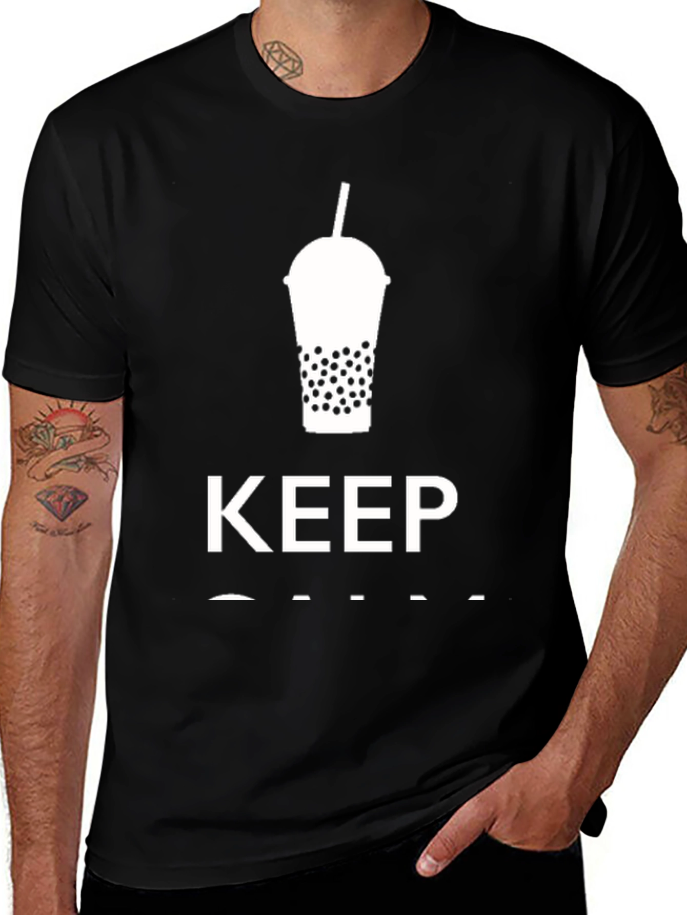 Variant 25 of Keep Calm and Drink Boba Bubble Tea T-Shirt