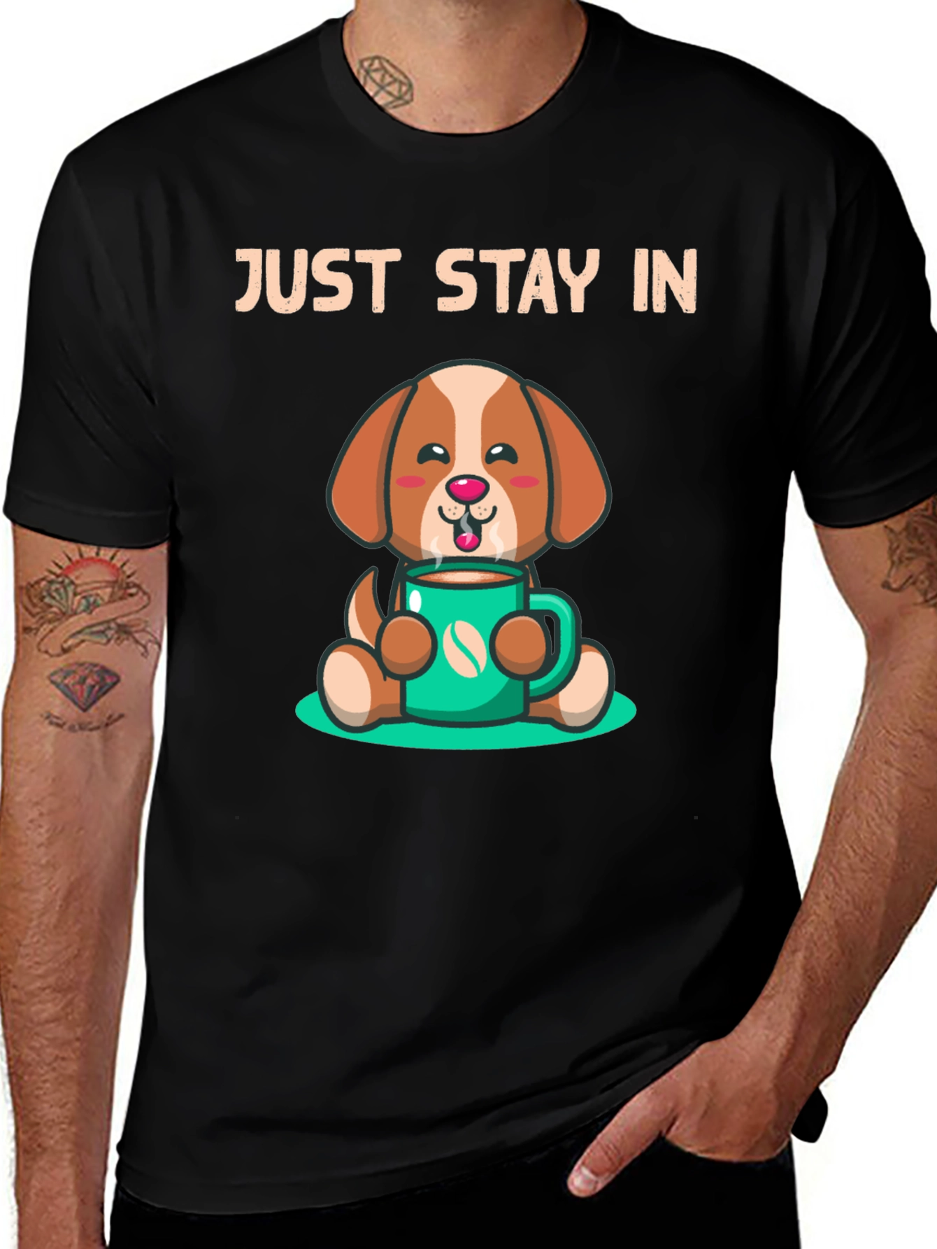 Variant 4 of Stay In Coffee Dog Graphic T-Shirt