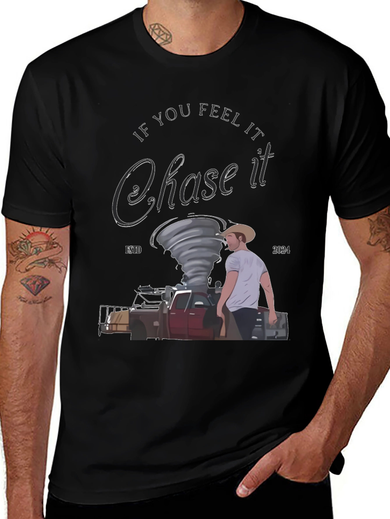 Variant 23 of Chase It Tornado Graphic Tee - Unique Weather Chaser Shirt