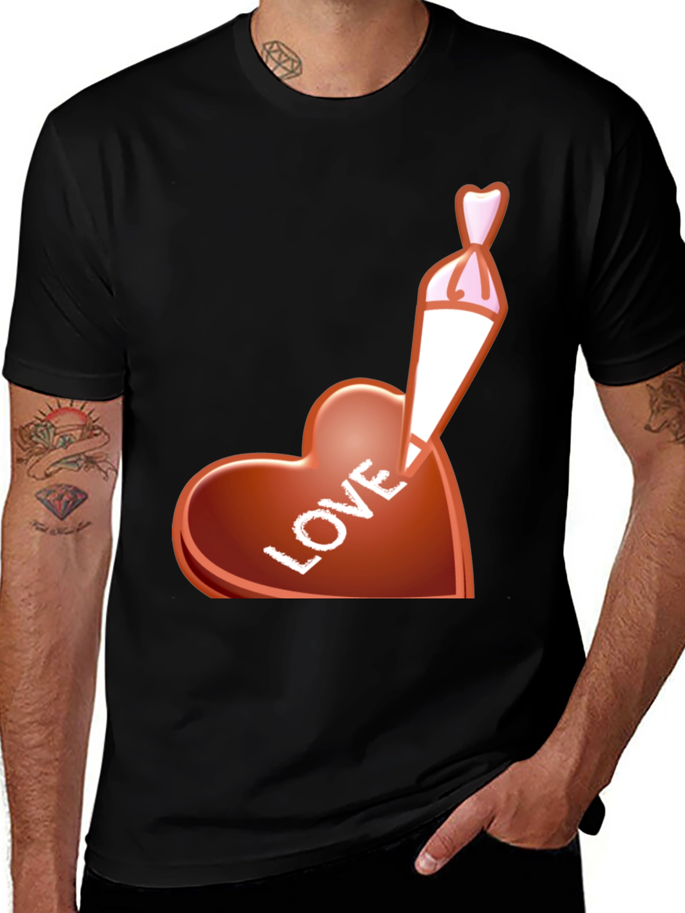 Variant 7 of Love Heart Graphic Tee - Stylish Valentine's Day Shirt