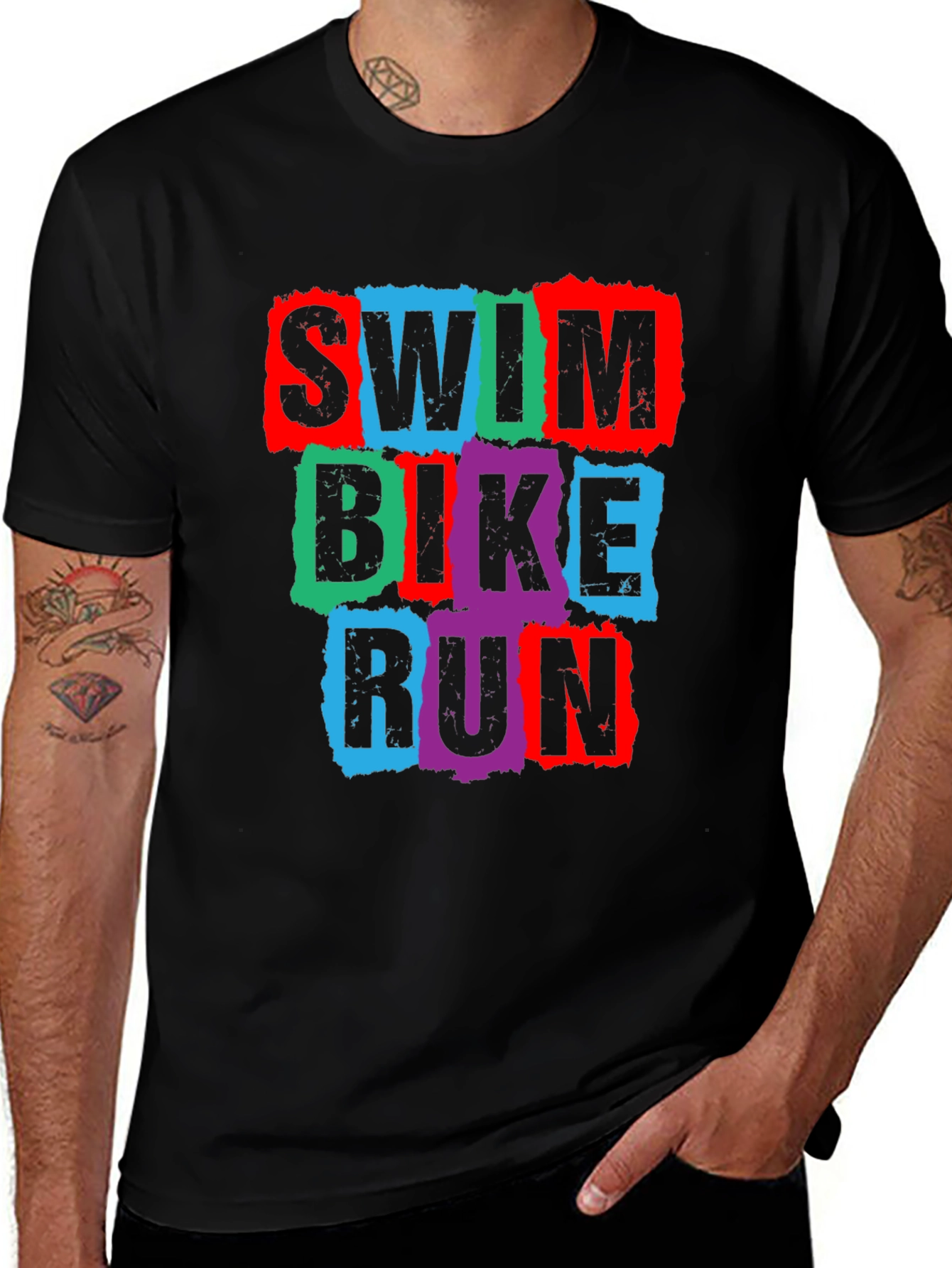 Variant 18 of Swim Bike Run Triathlon T-Shirt