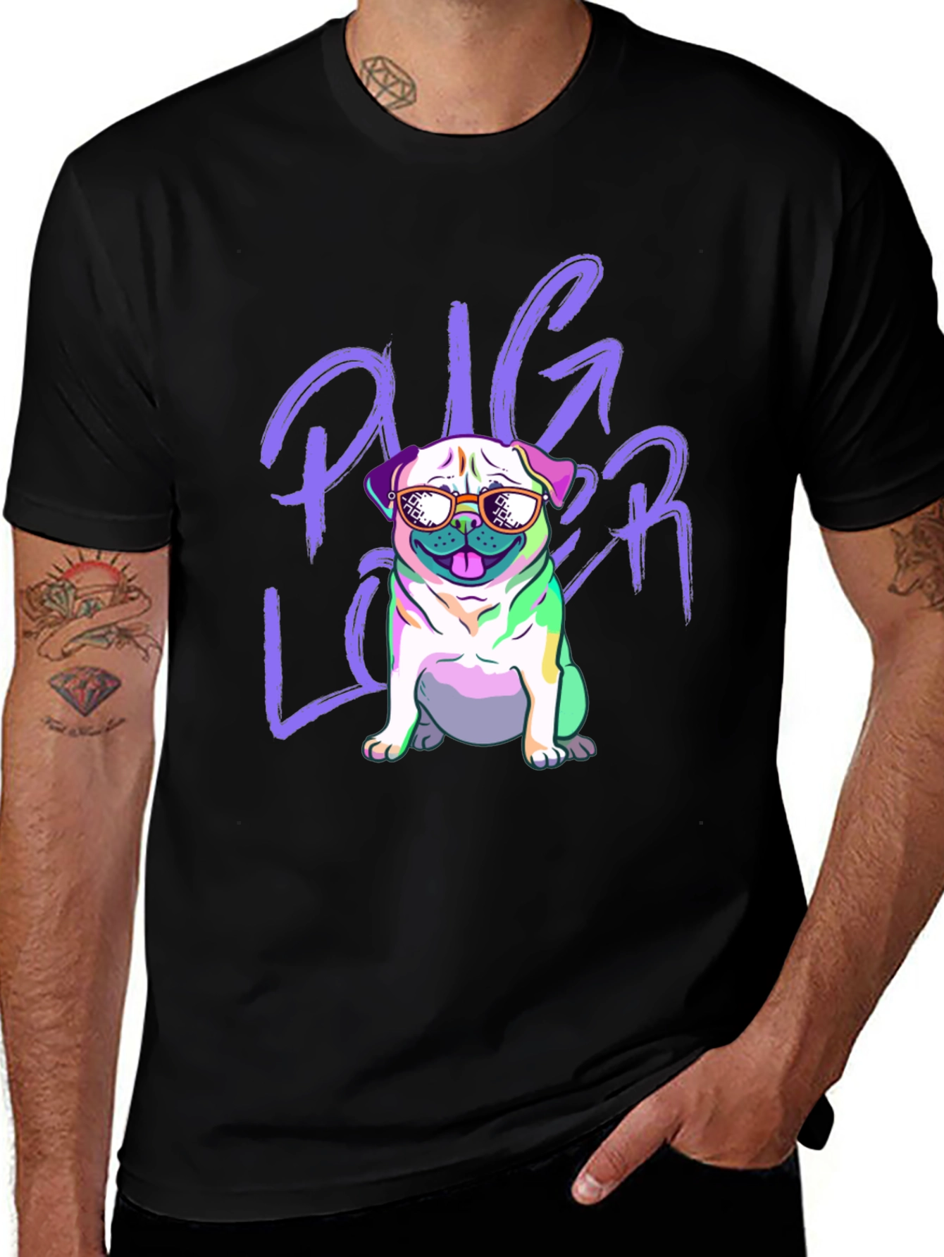 Variant 26 of Pug Lover Graphic Tee - Cool Dog T-Shirt