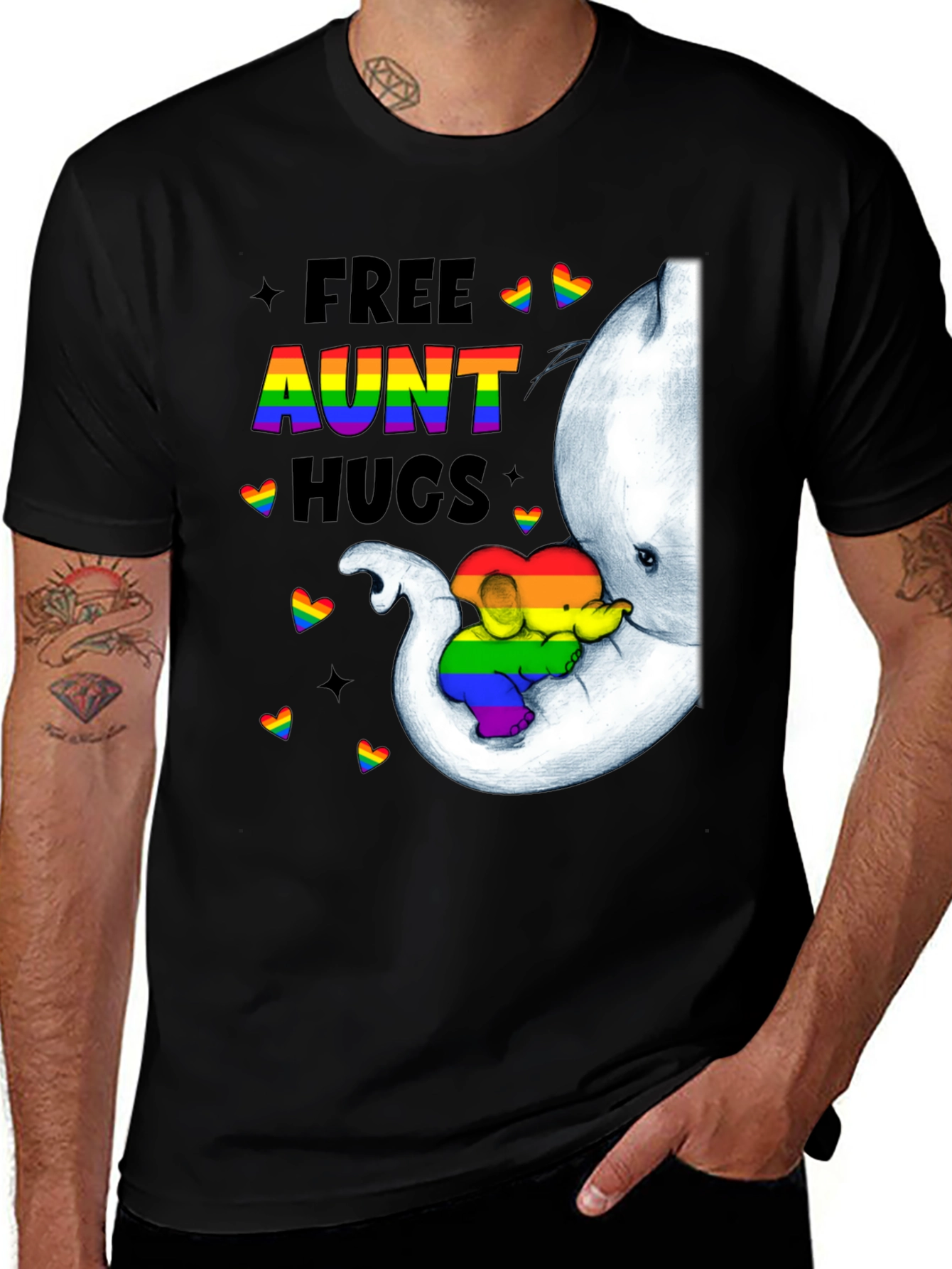 Free Aunt Hugs LGBTQ Pride T-Shirt