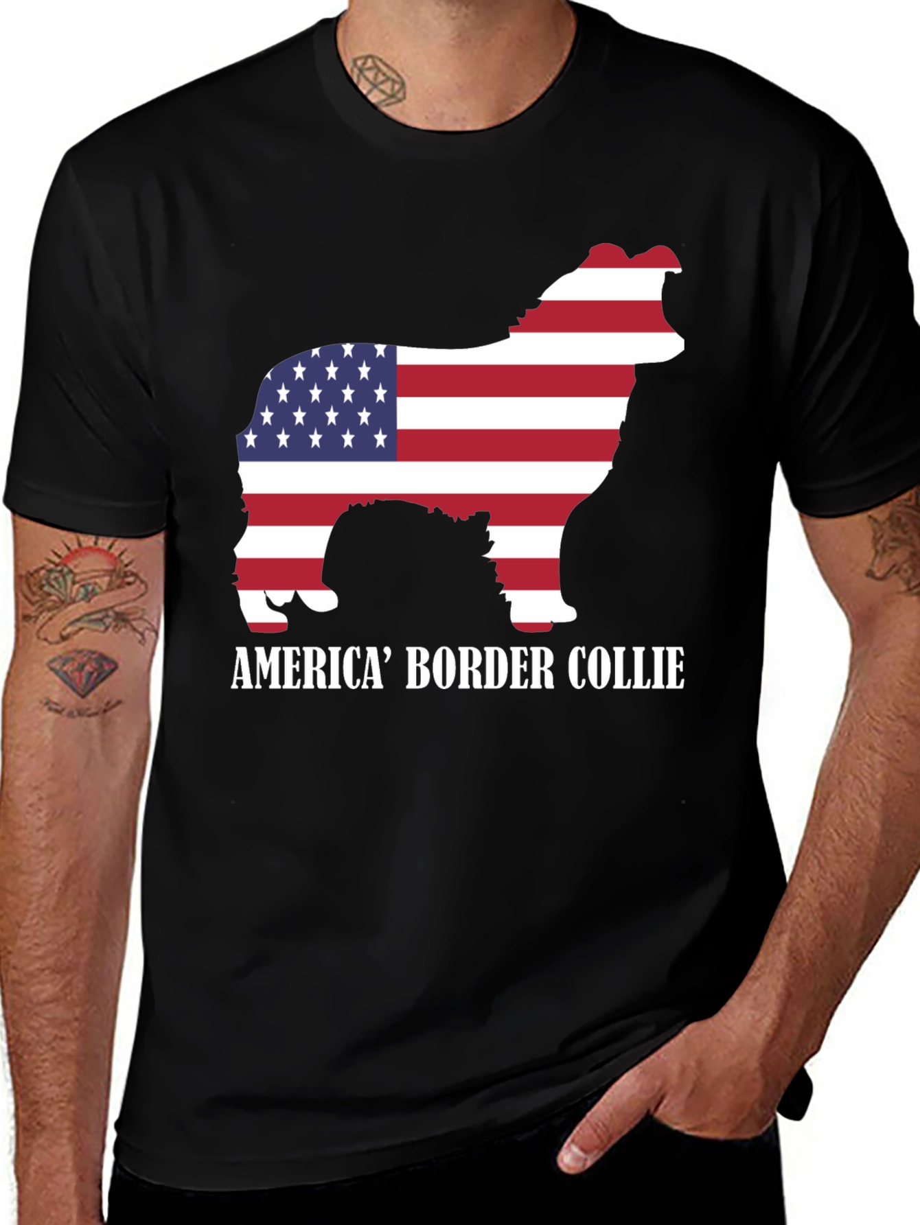 Variant 5 of American Border Collie T-Shirt